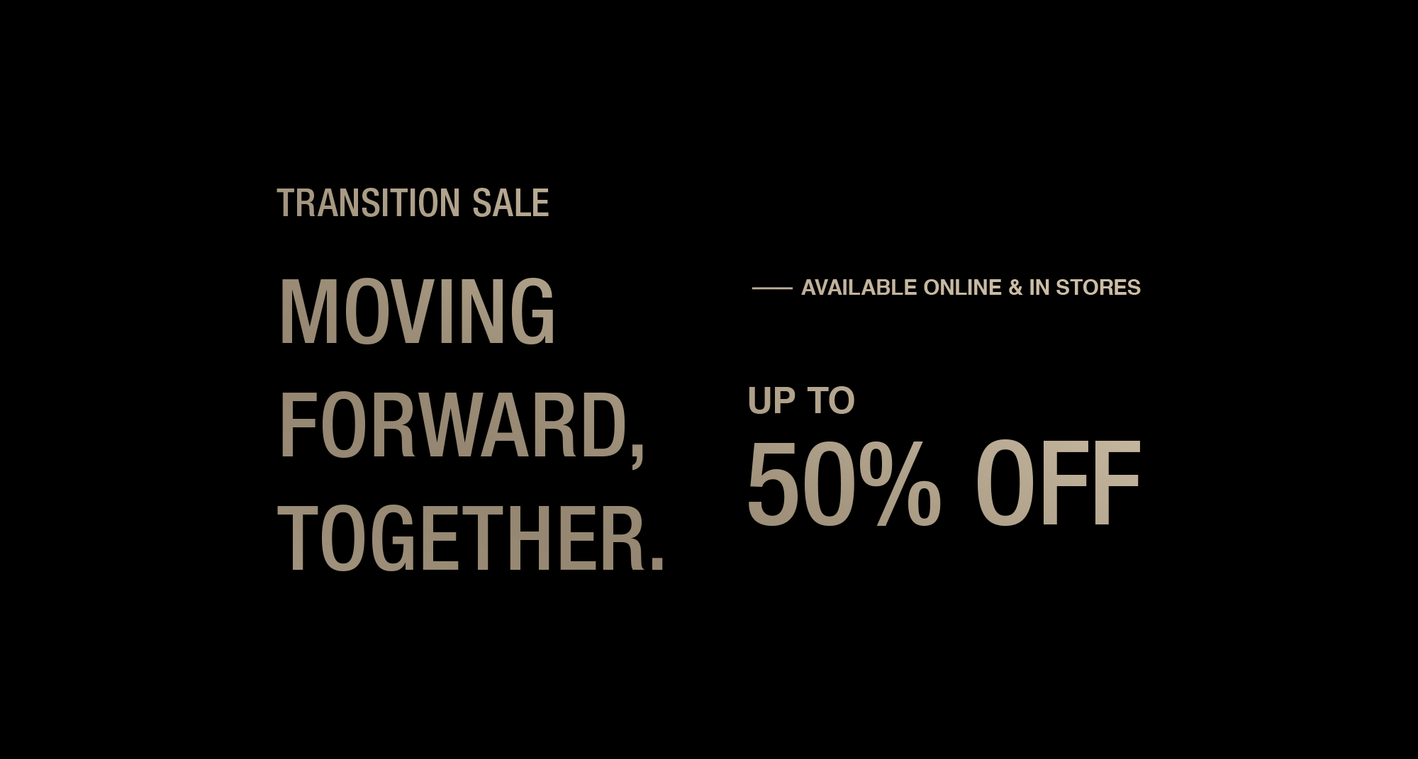 Transition Sale | Barbati | Bermude