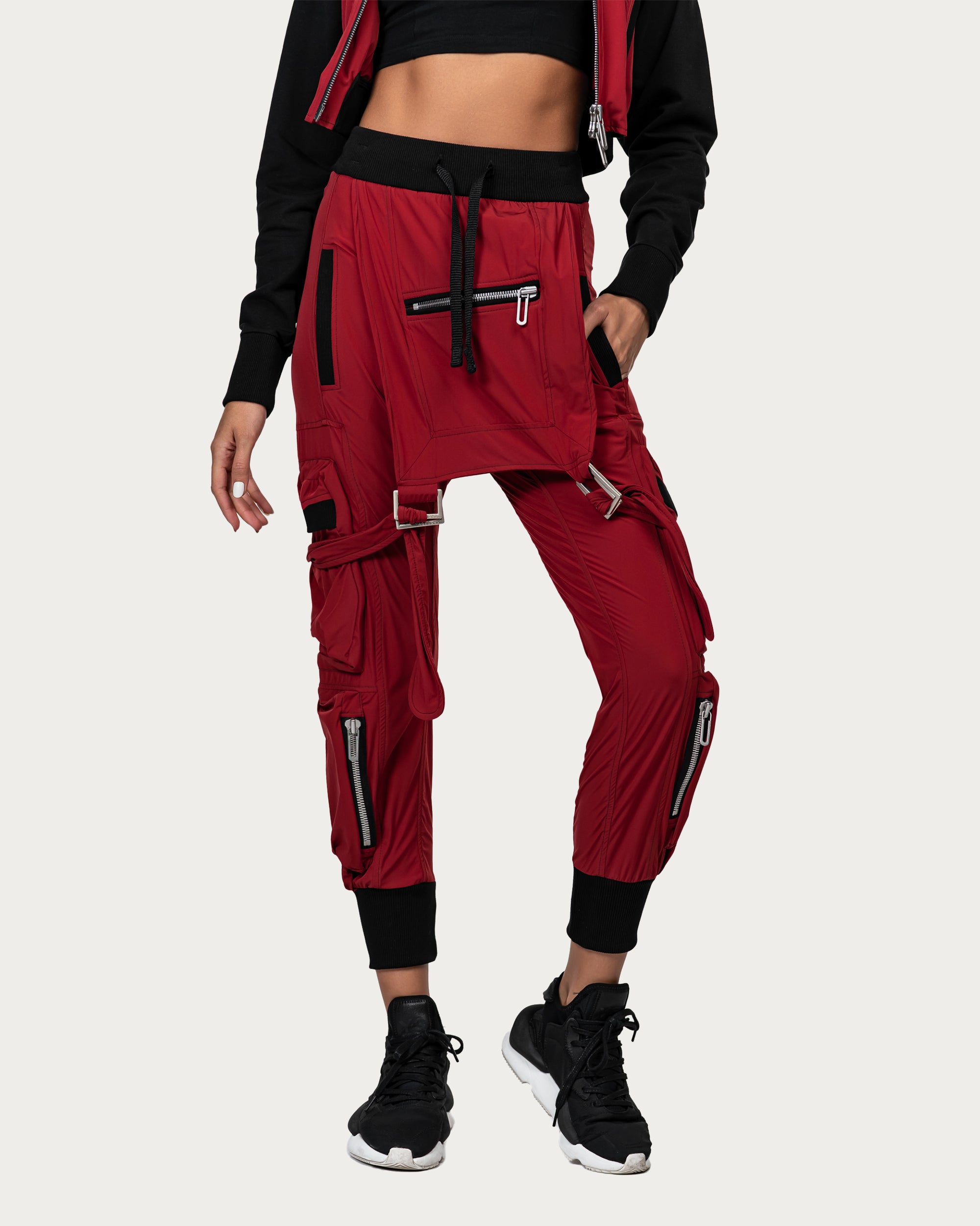 Burgundy dungaree - P21803