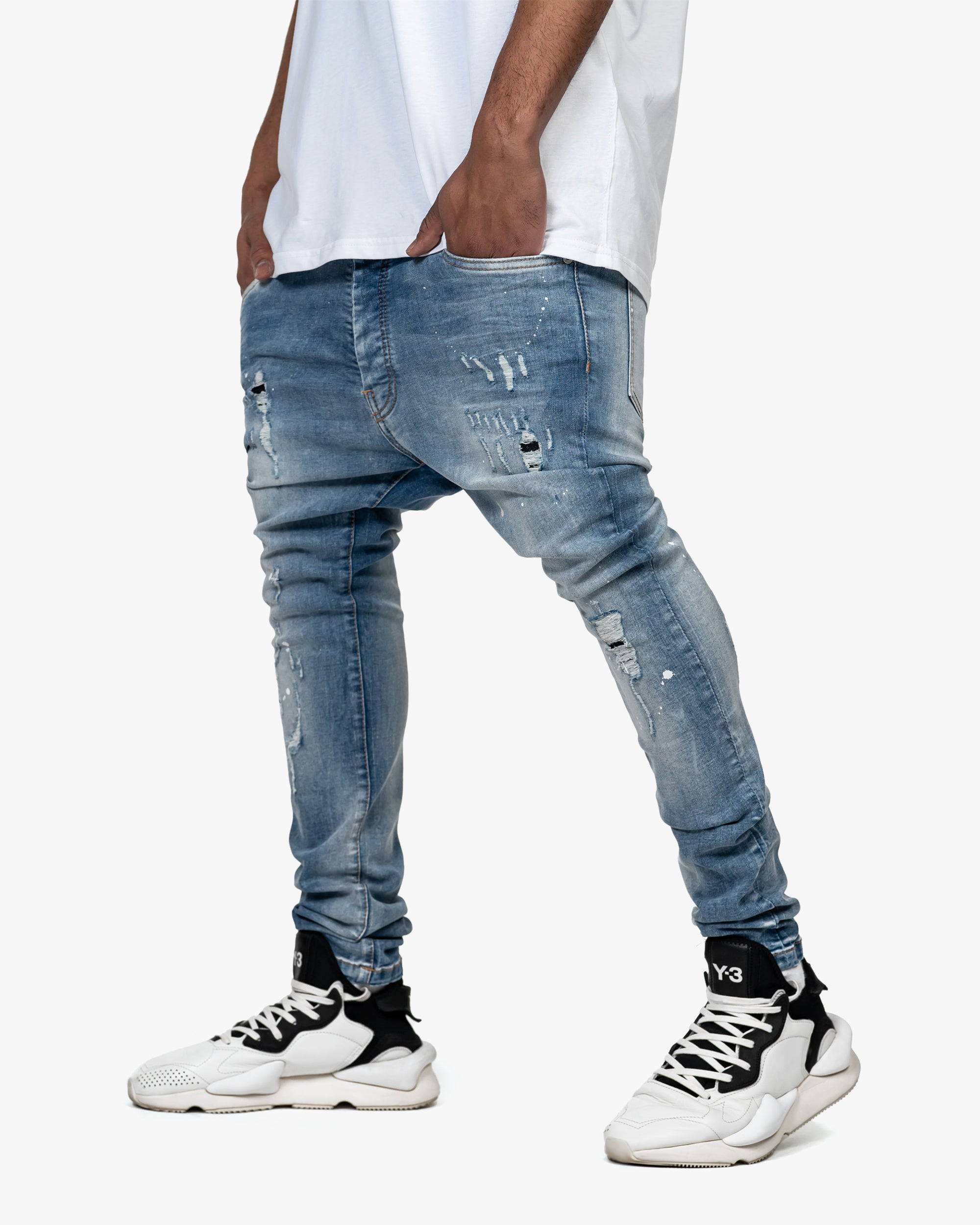 Distressed jeans pants - P13630