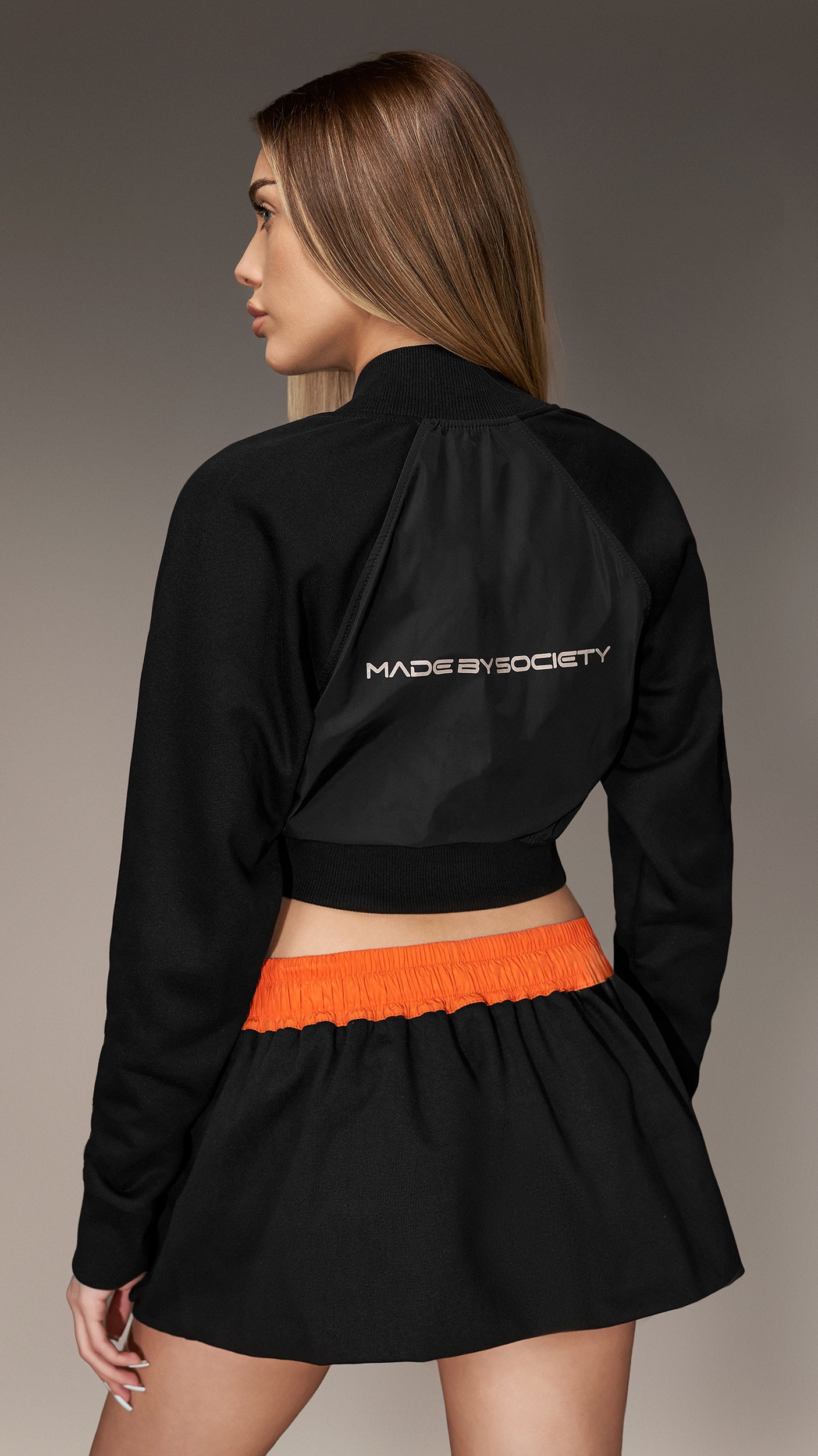 Hanorac crop cu fermoar MADE BY SOCIETY - H25787