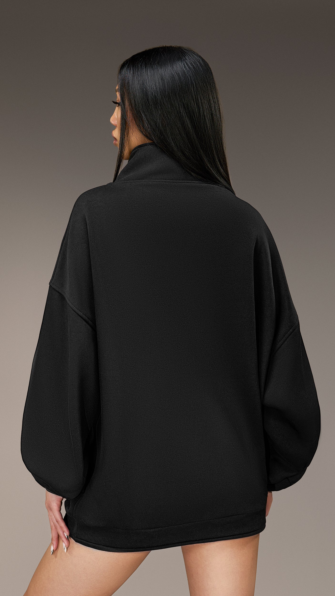 Hanorac Oversized cu Guler - H26031