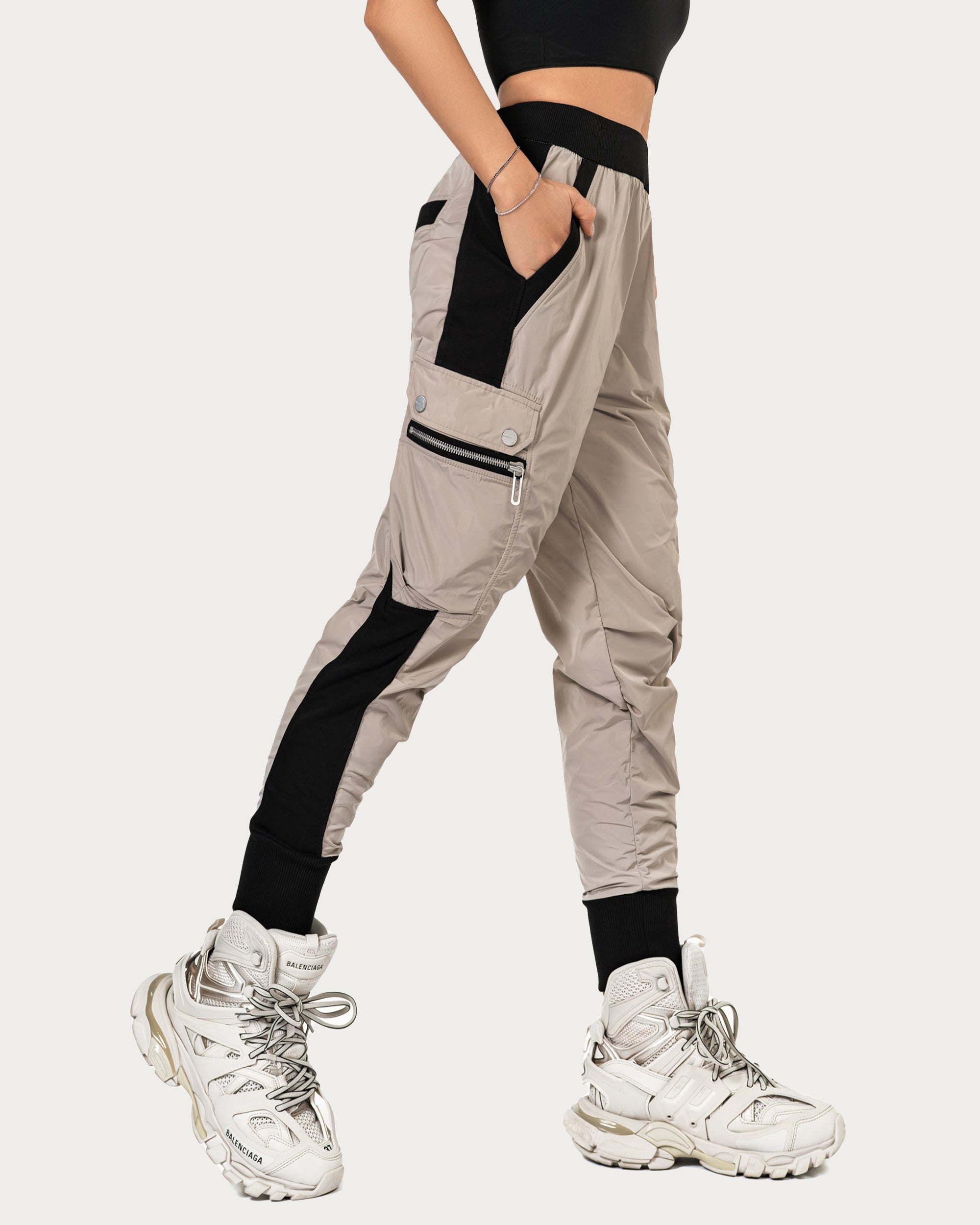 Stripe cargo pants - P24133