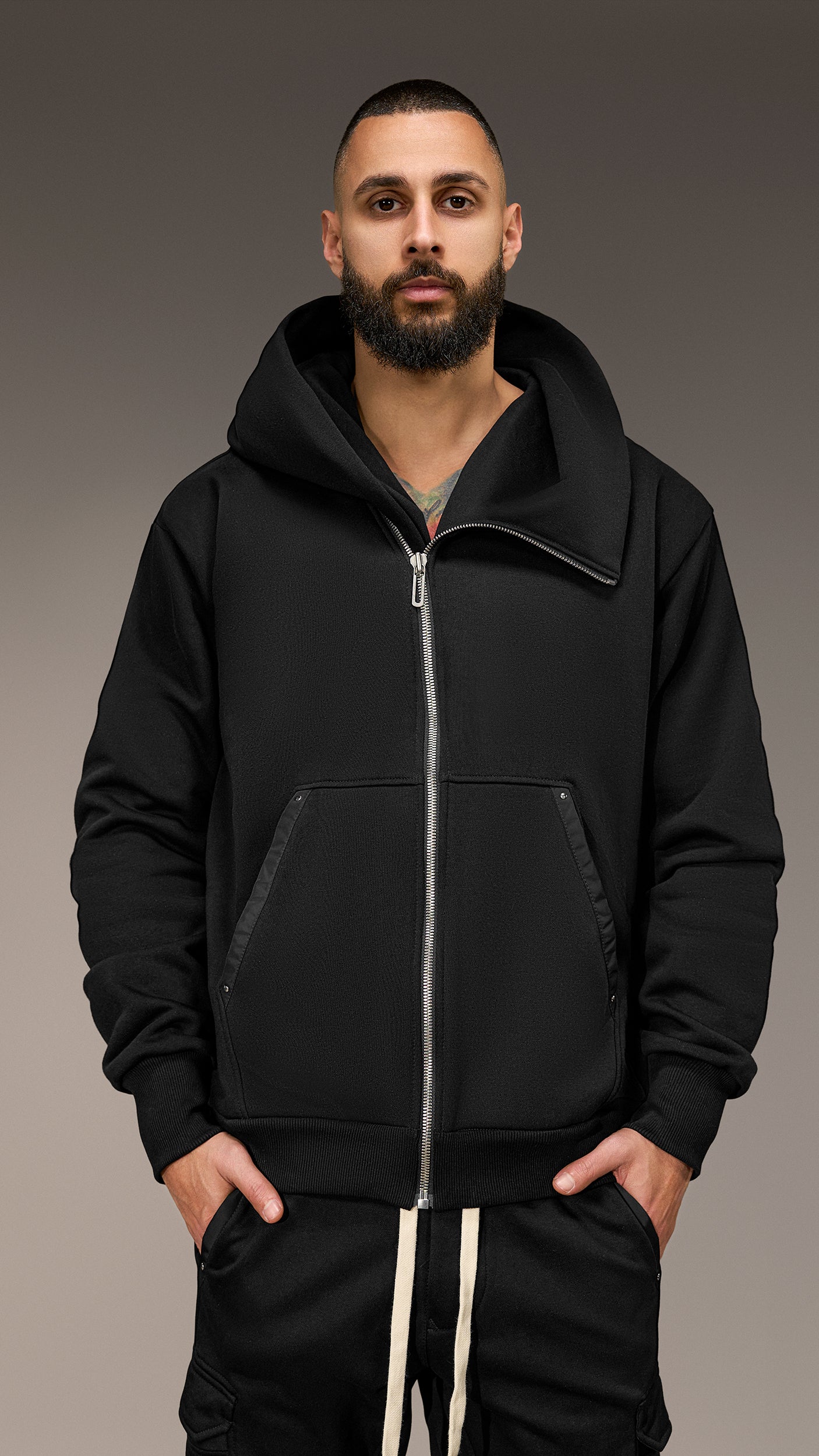 Hanorac cu fermoar asimetric Made by Society – H16166