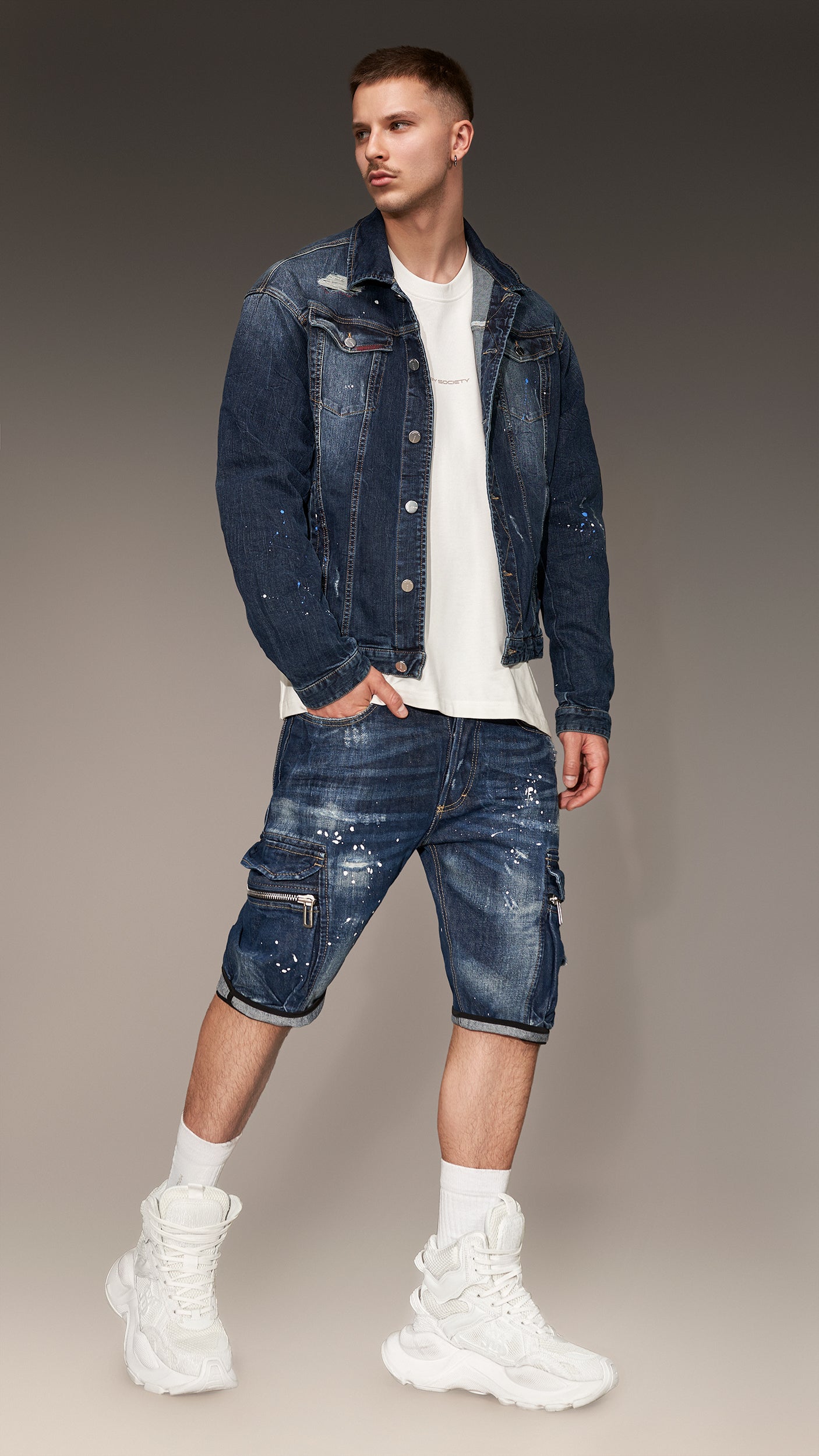 PAINT SHORT JEANS - P13199