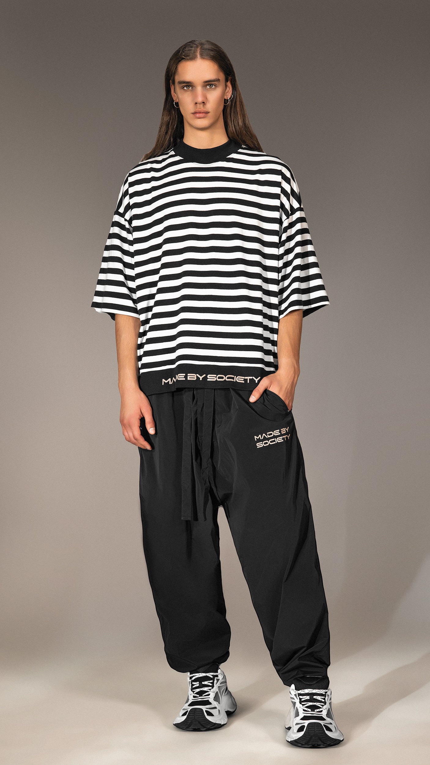 Tricou cu dungi Made by Society - T15691