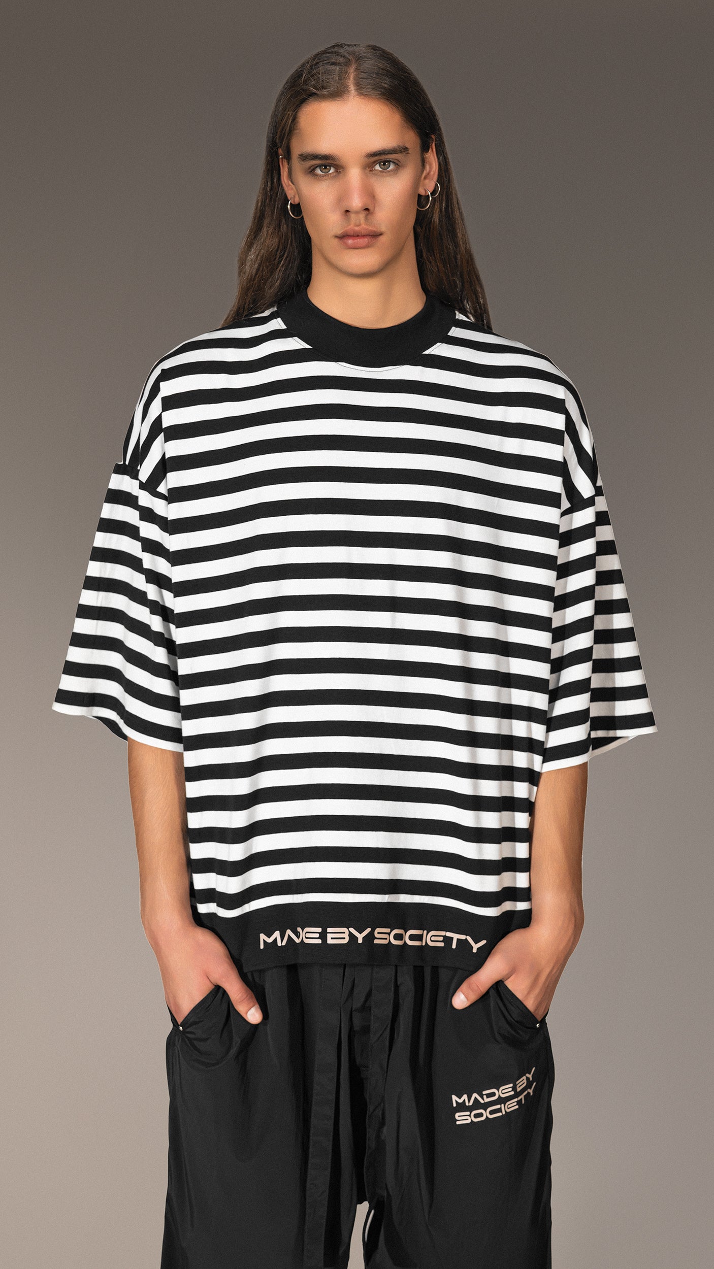 Tricou cu dungi Made by Society - T15691
