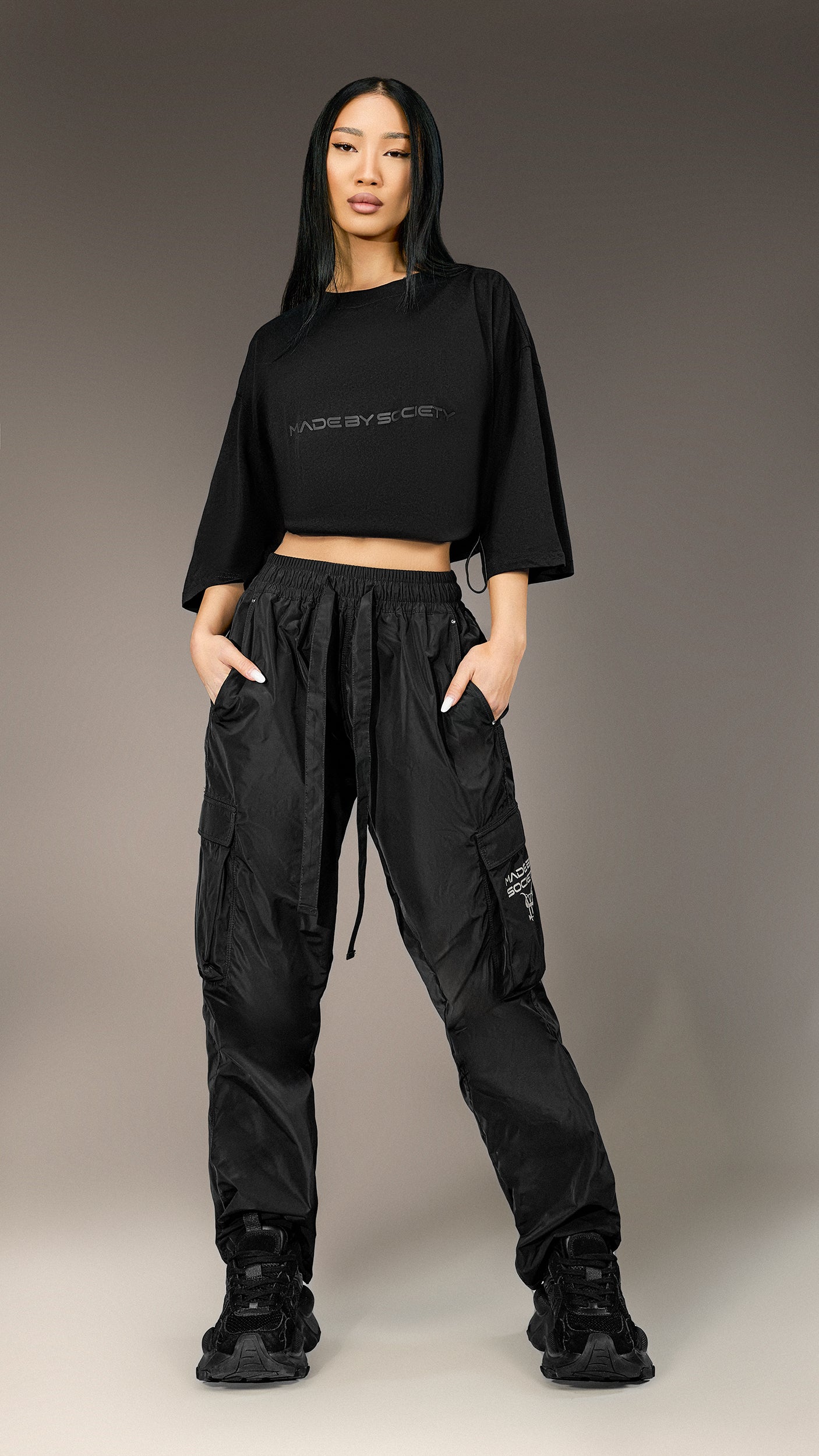 Tricou Crop  "Made By Society" - T25917