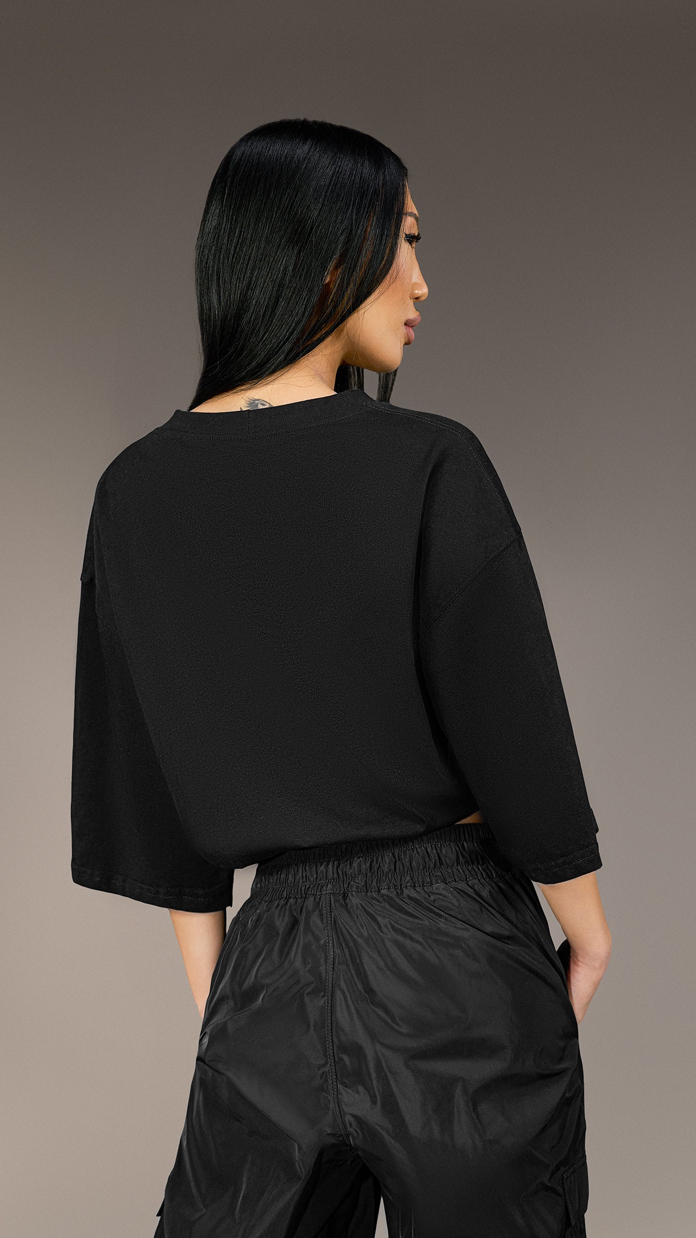 Tricou Crop "Made By Society" - T25917