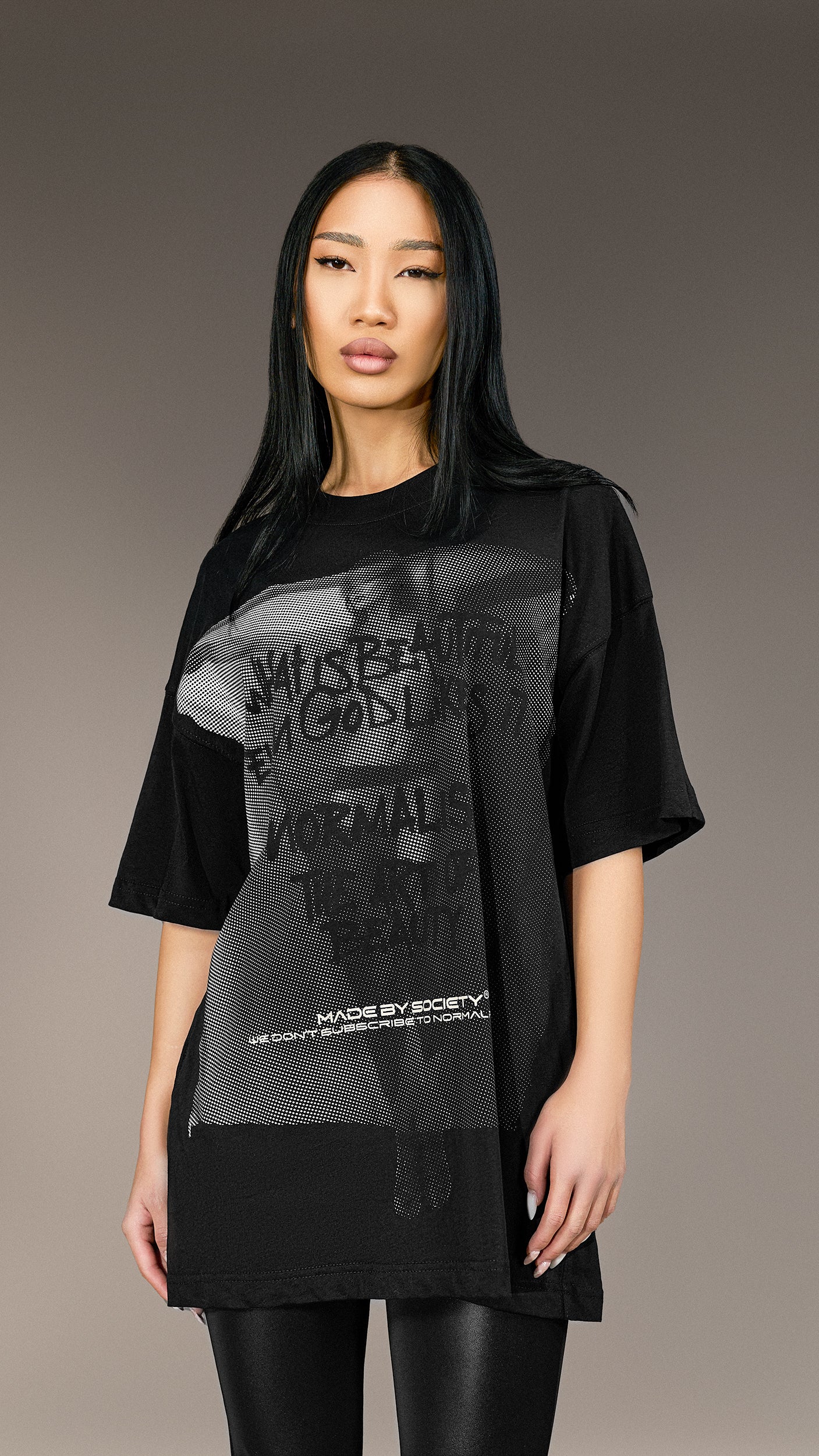 Tricou Oversized "Made By Society" - T25938