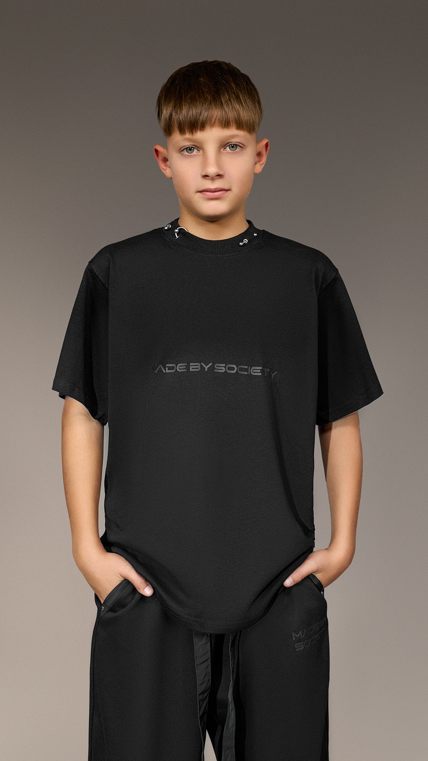 Tricou Oversized Negru "Made by Society" - T35571