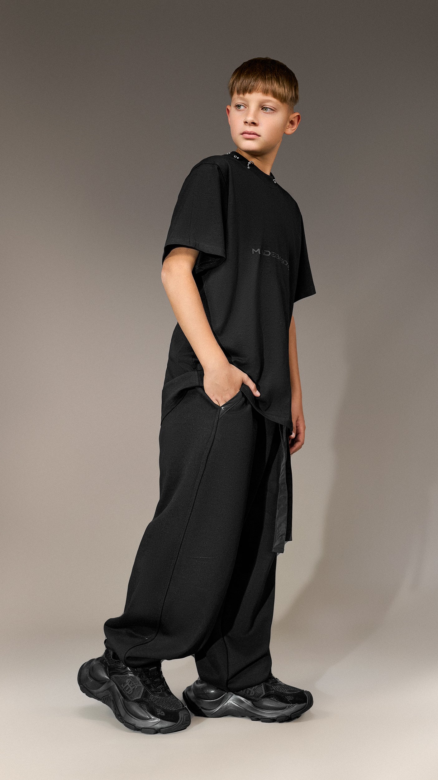 Tricou Oversized Negru "Made by Society" - T35571