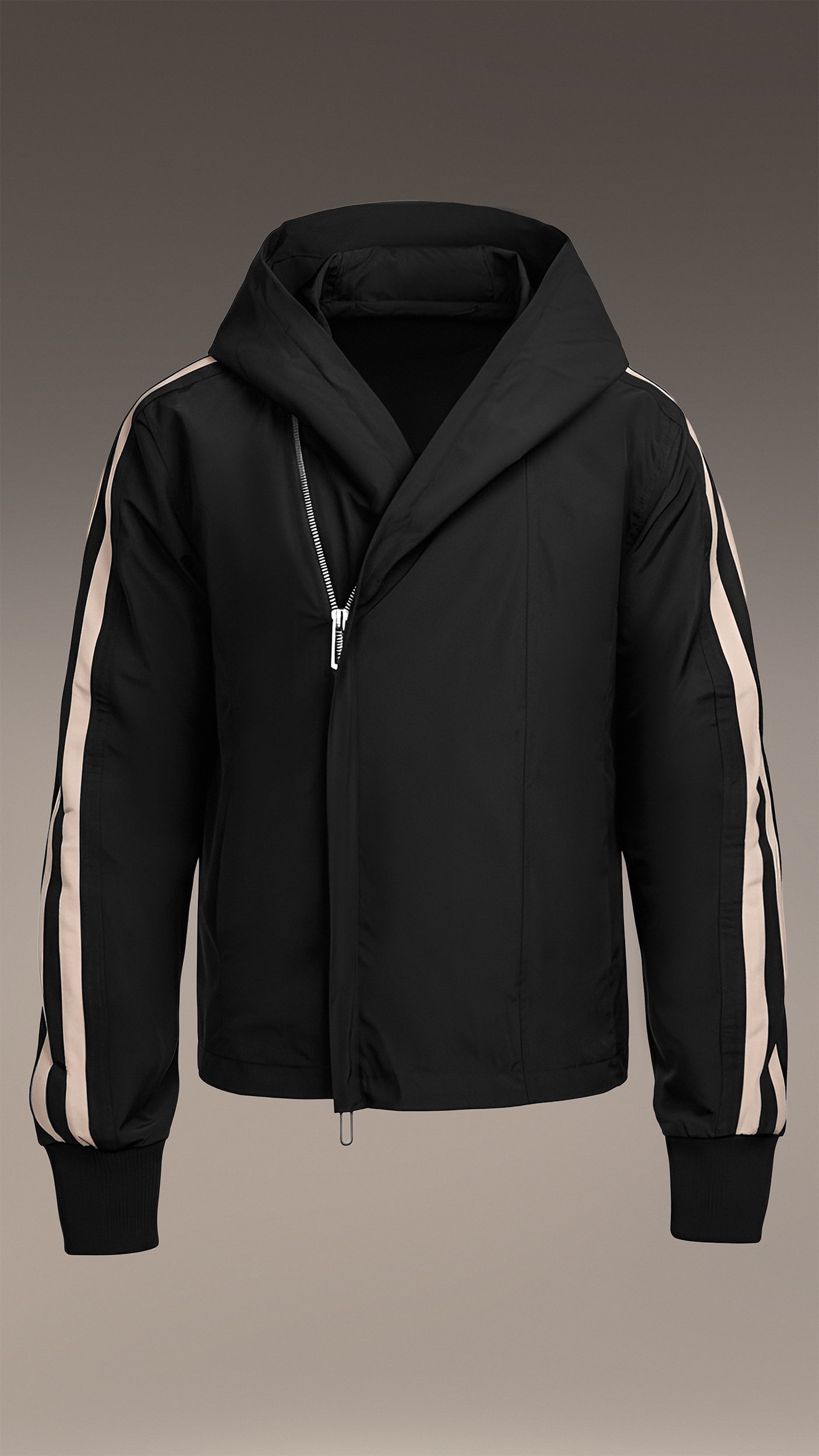 Vertical lines hoodie jacket - J12988