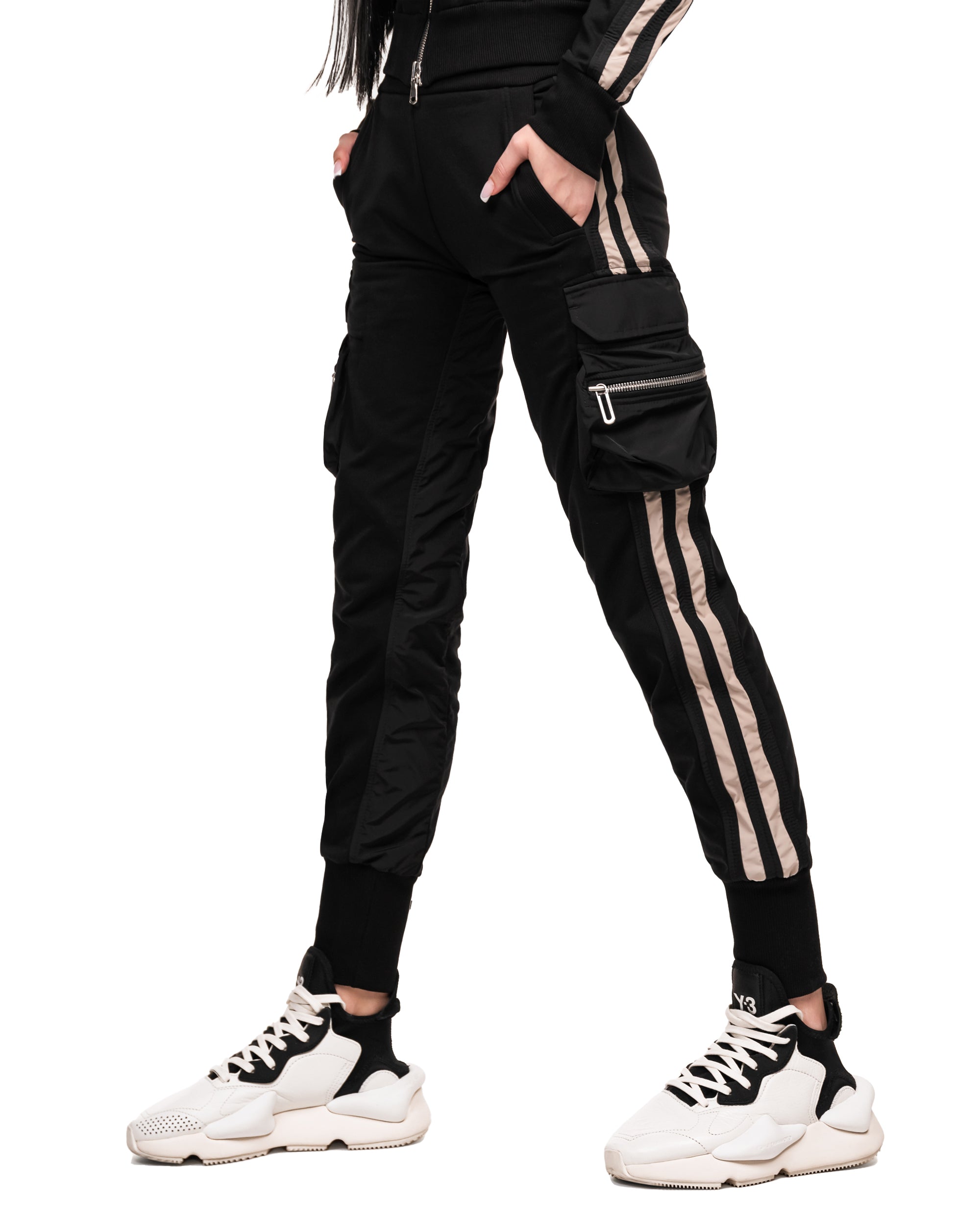 Vertical lines cargo pants - P22981