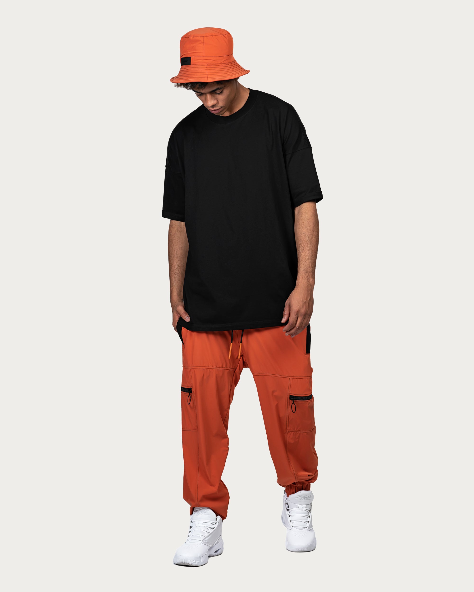 Orange cargo pants - P11814