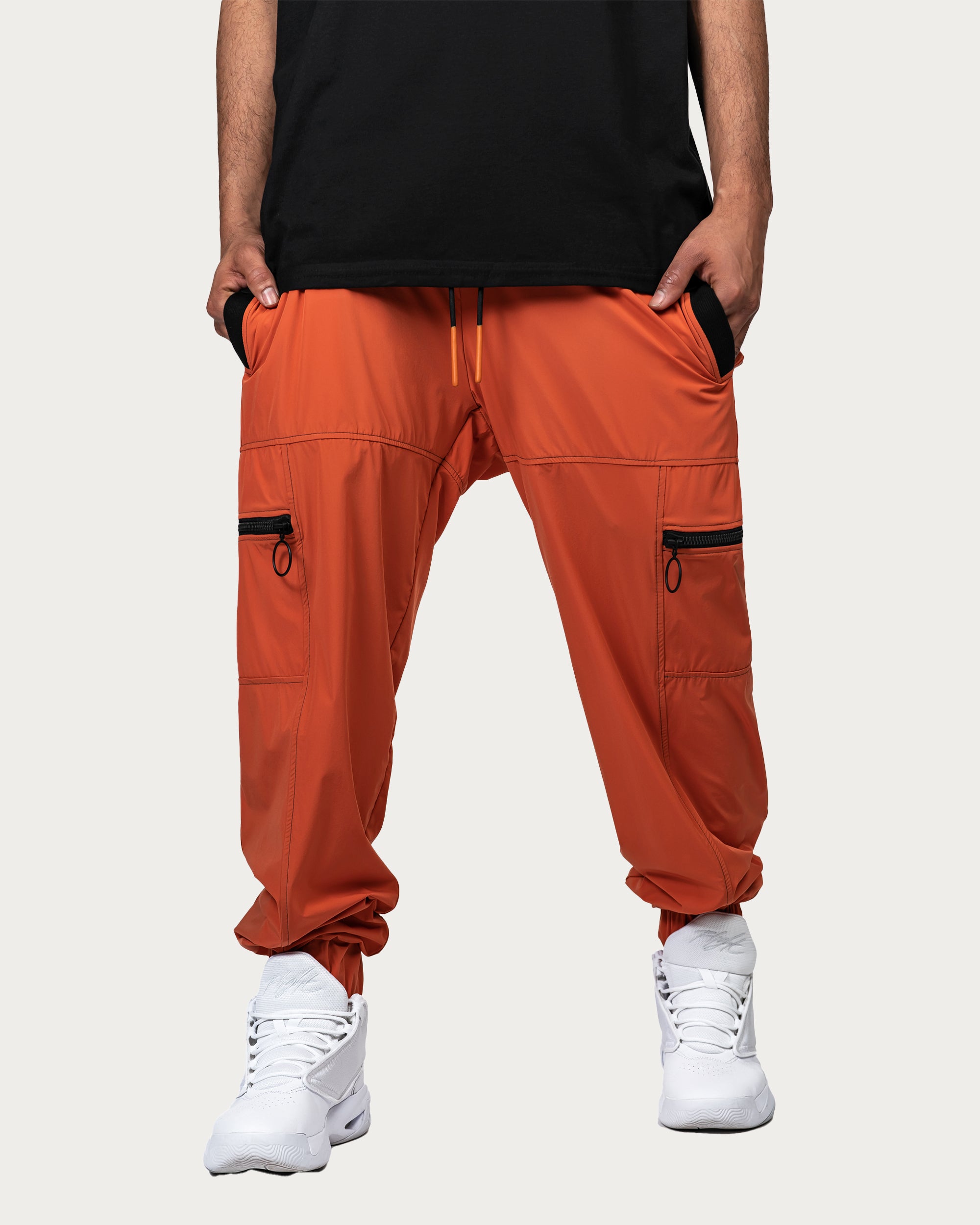 Orange cargo pants - P11814