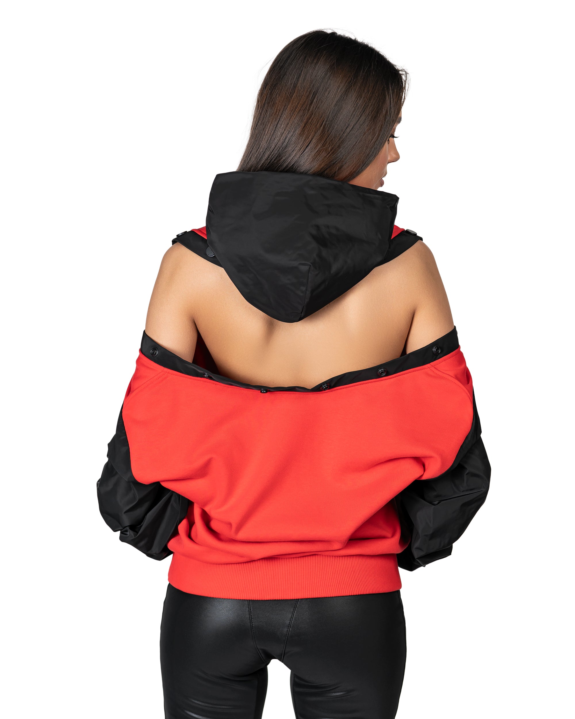 Stud backless hoodie - H24368