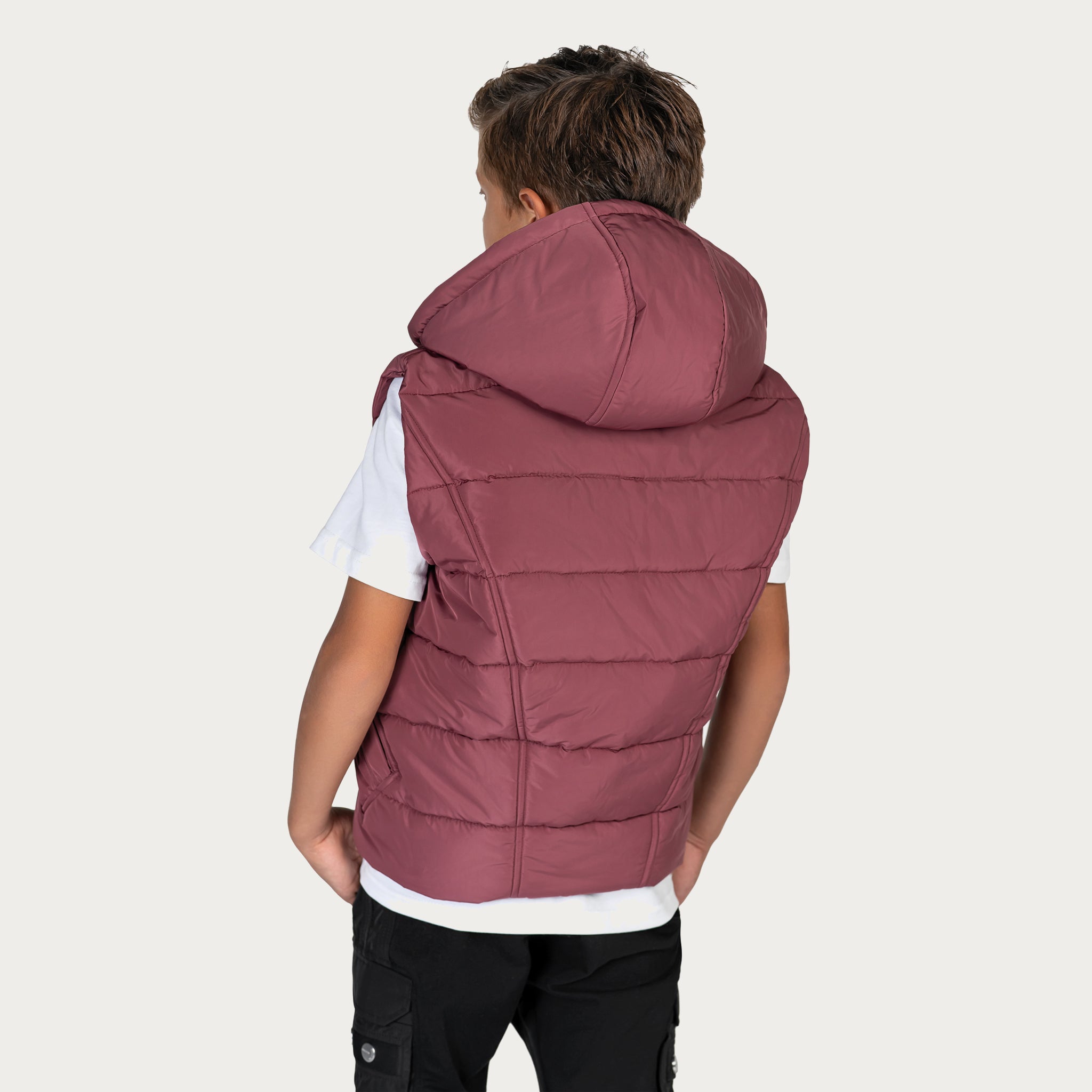 Stud hood vest - V33977