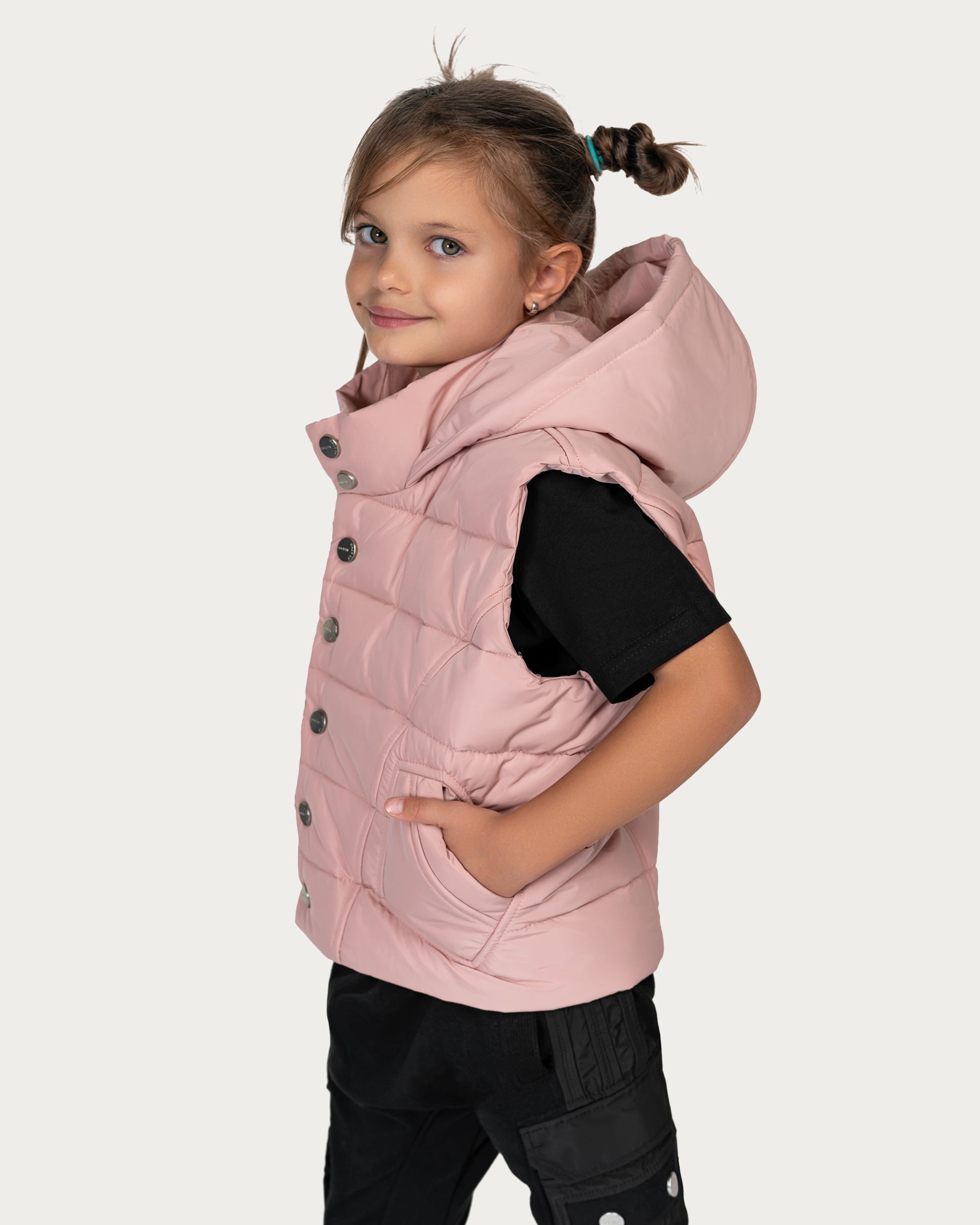 Stud hood vest - V33991