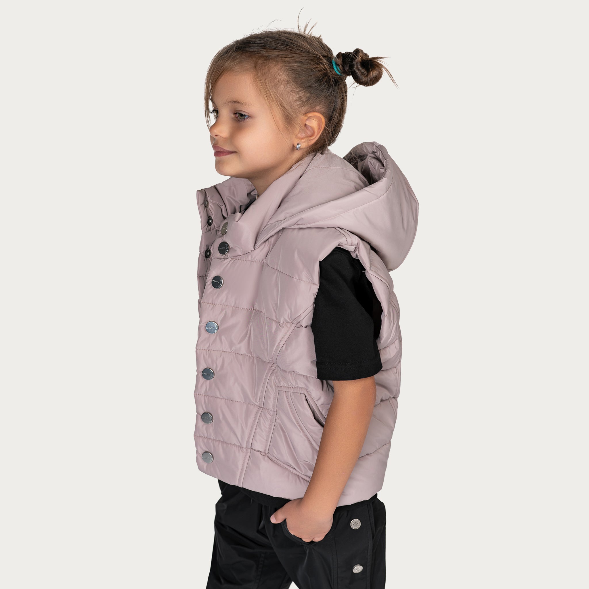 Stud hood vest - V33974