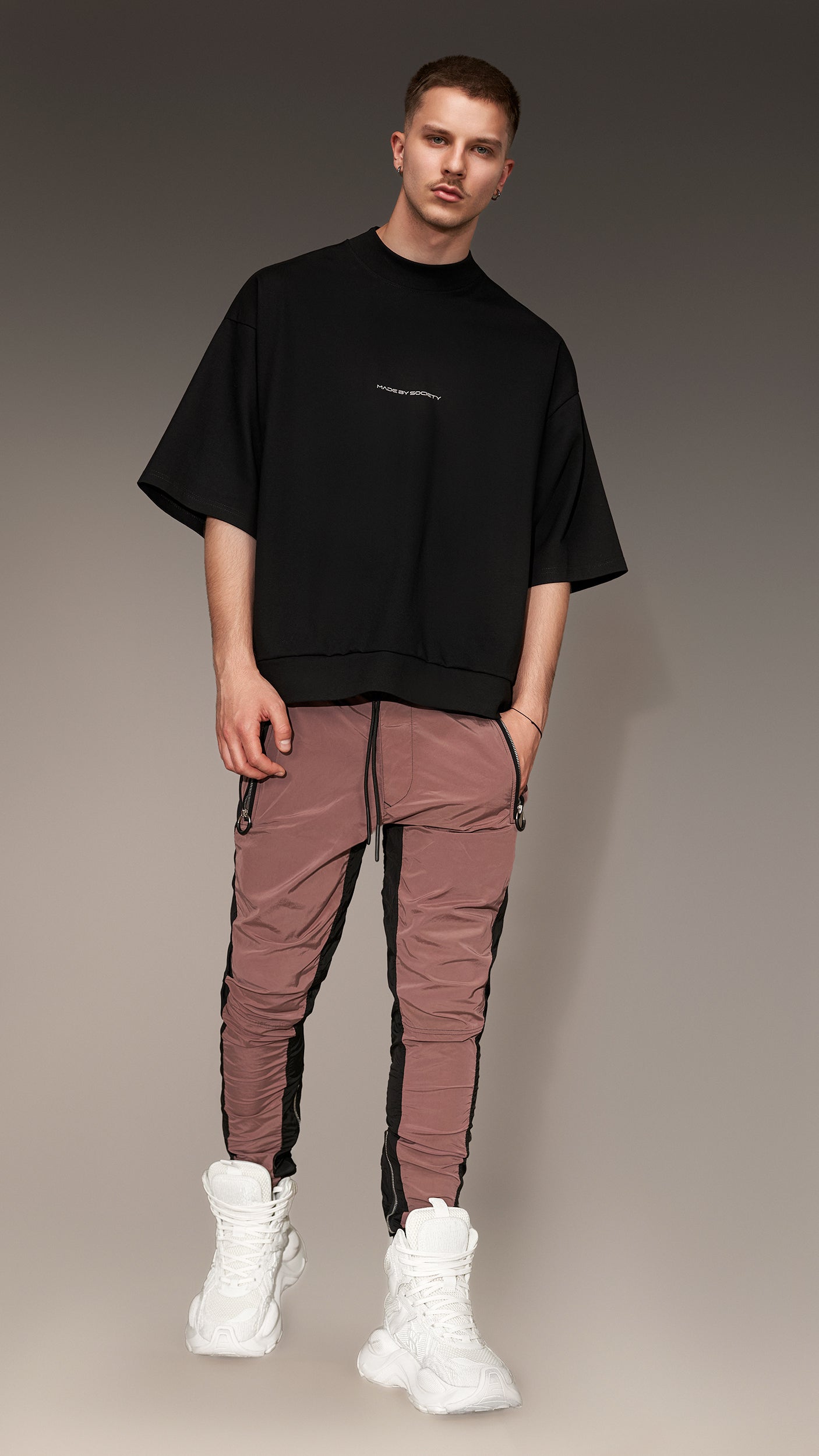 Zip track pants - P12467