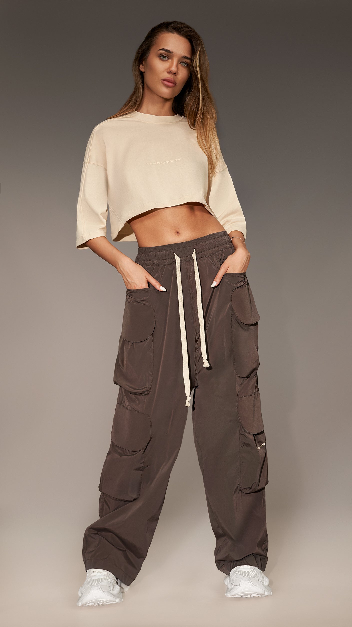 Crop T-shirt Made by Society - T26161