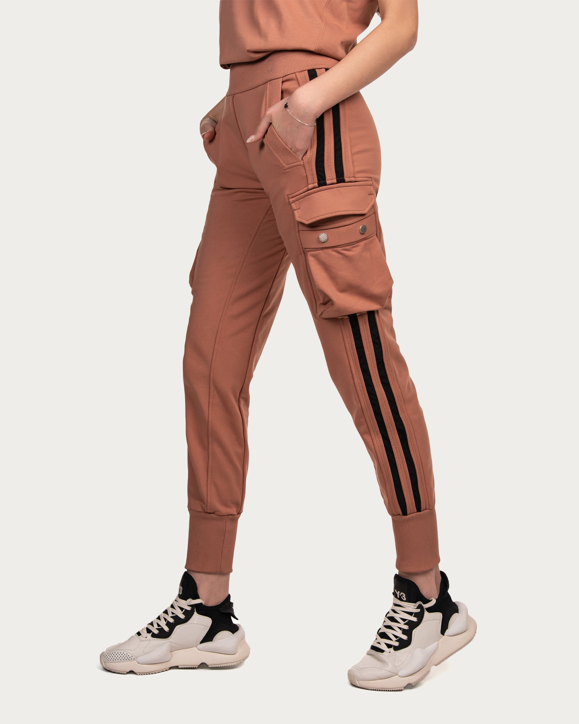 Vertical lines cargo pants - P23108