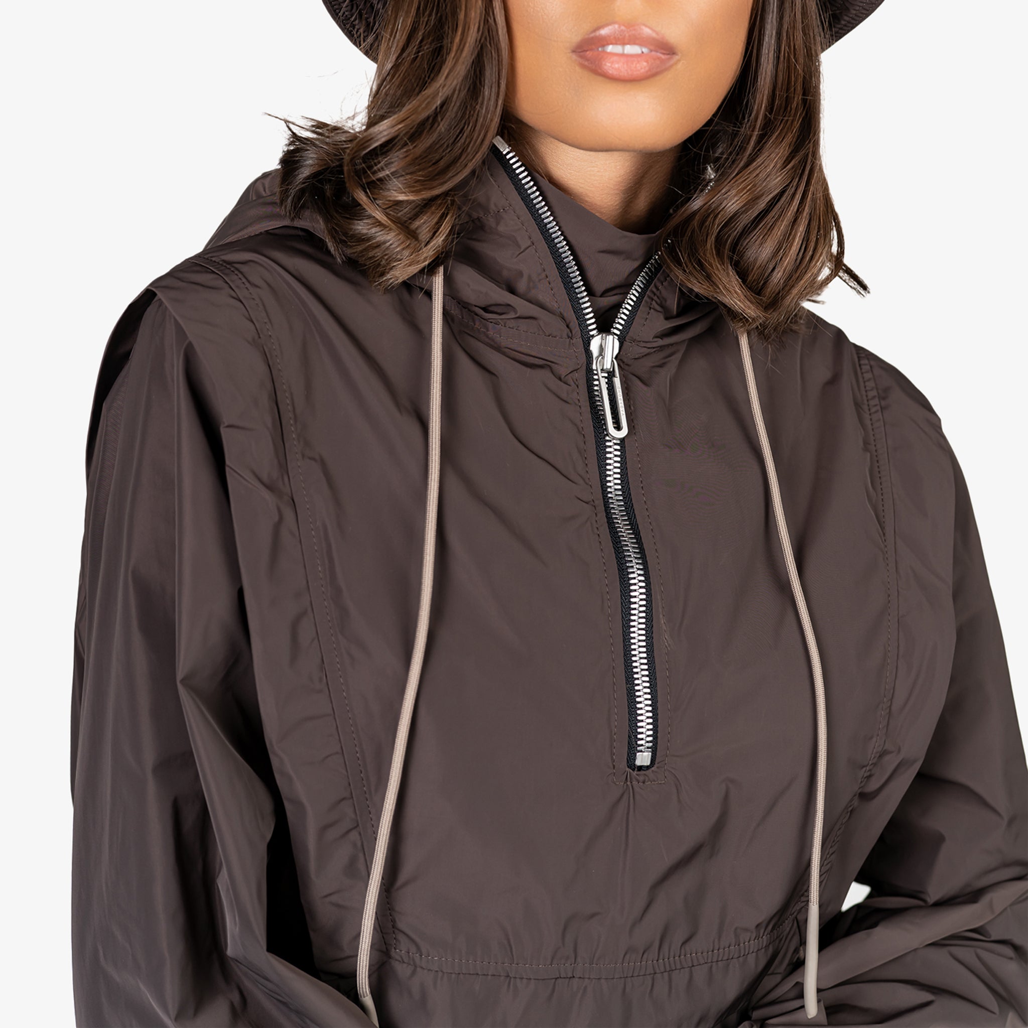 Layered windbreaker hoodie - H23796