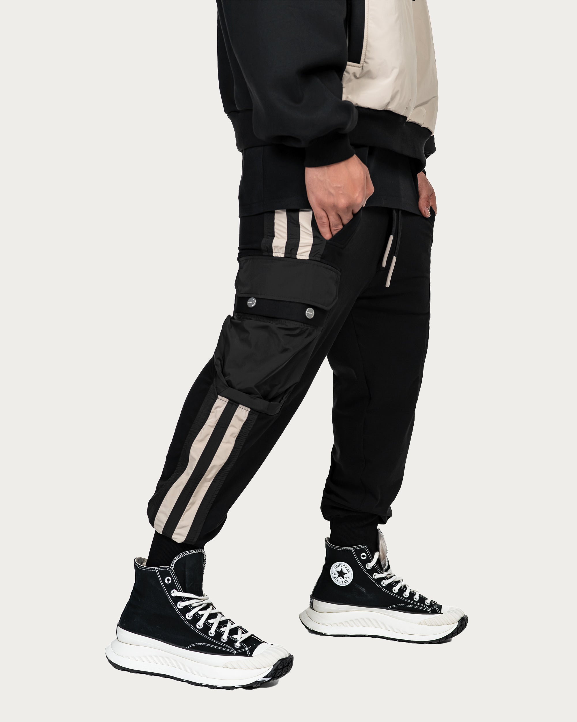 Vertical lines cargo pants - P14858