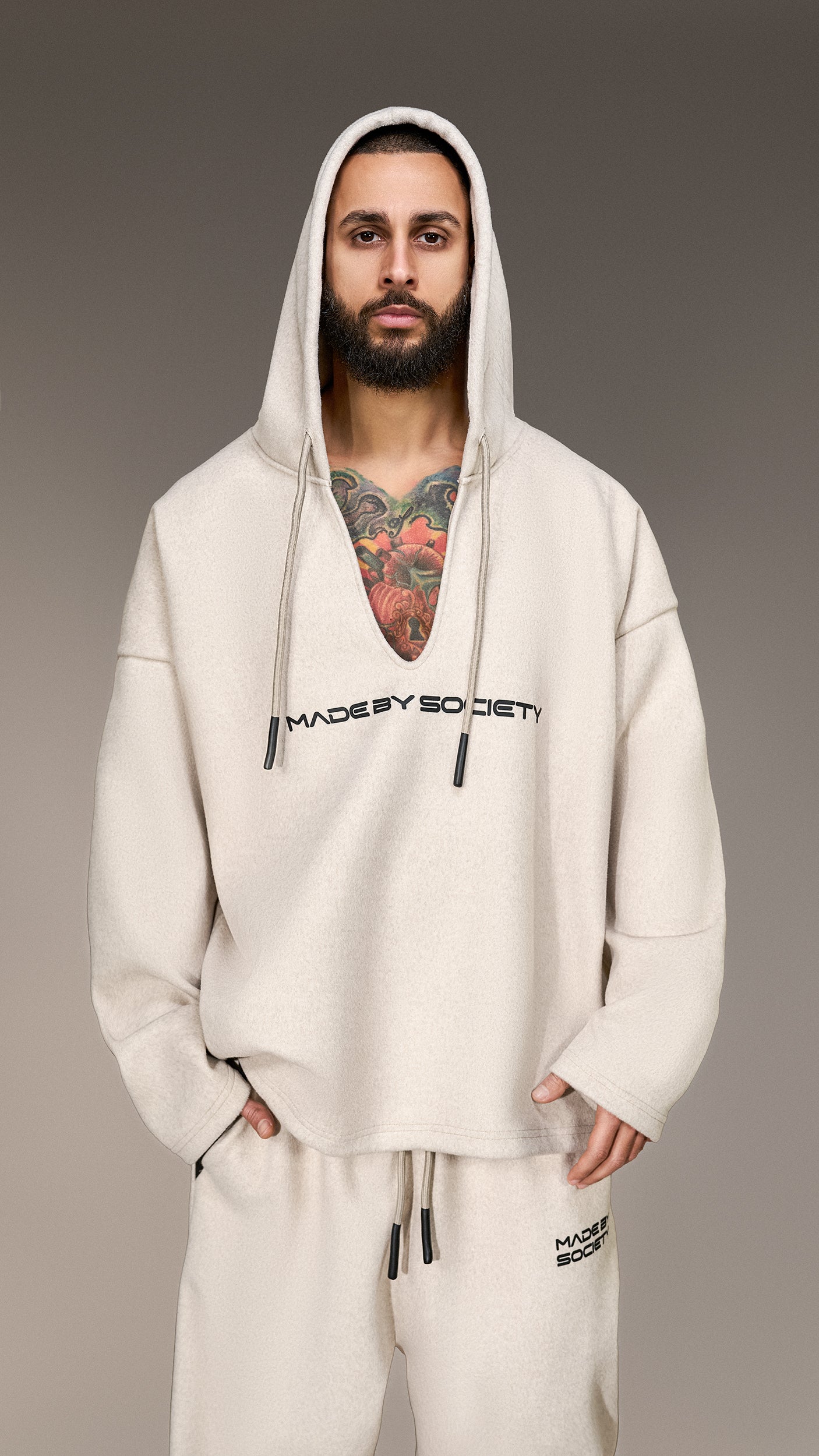 "Made by Society" Oversized Hoodie - H15996