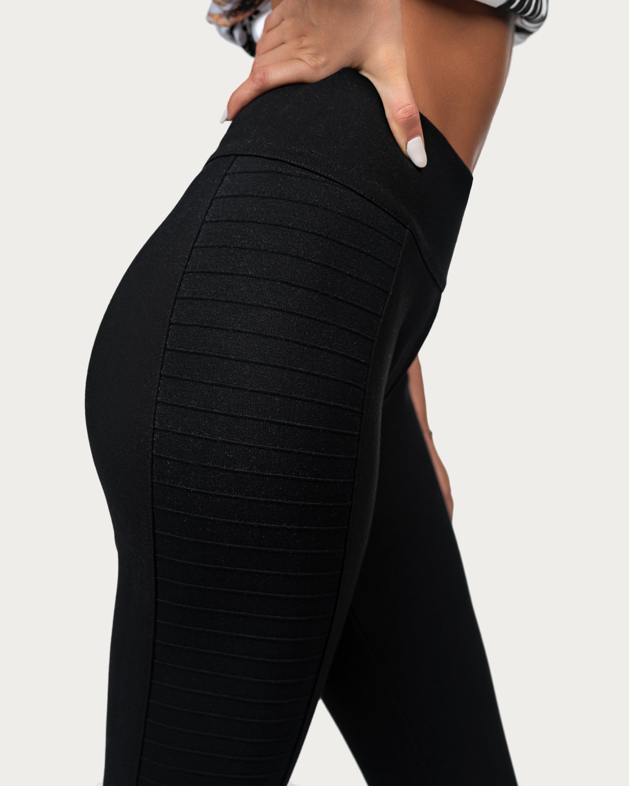 Ribbed leggings pants - P23039