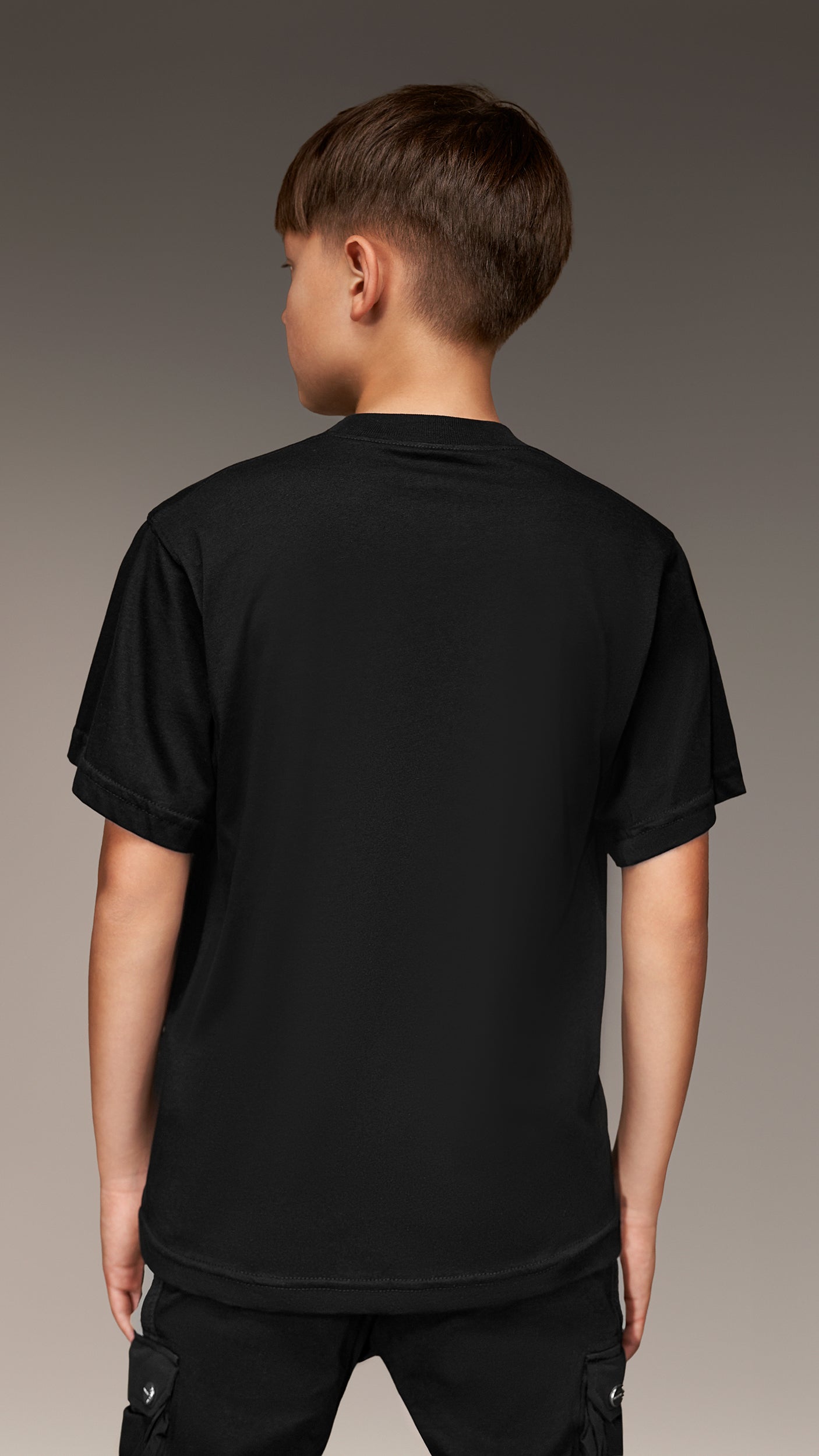 Tricou negru „Made By Society” - T35824