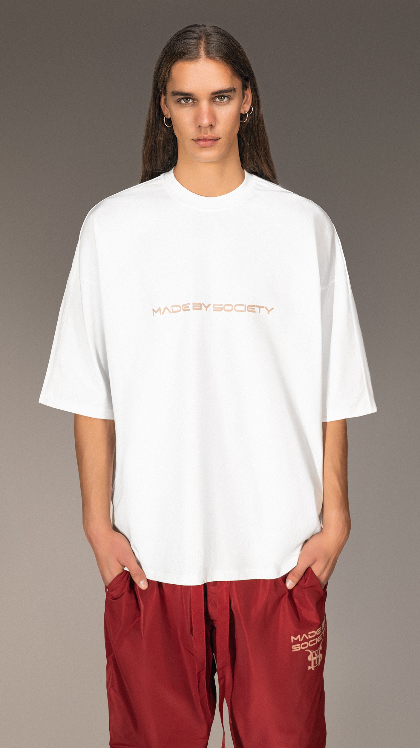 Tricou crop oversized Made by society - T15772