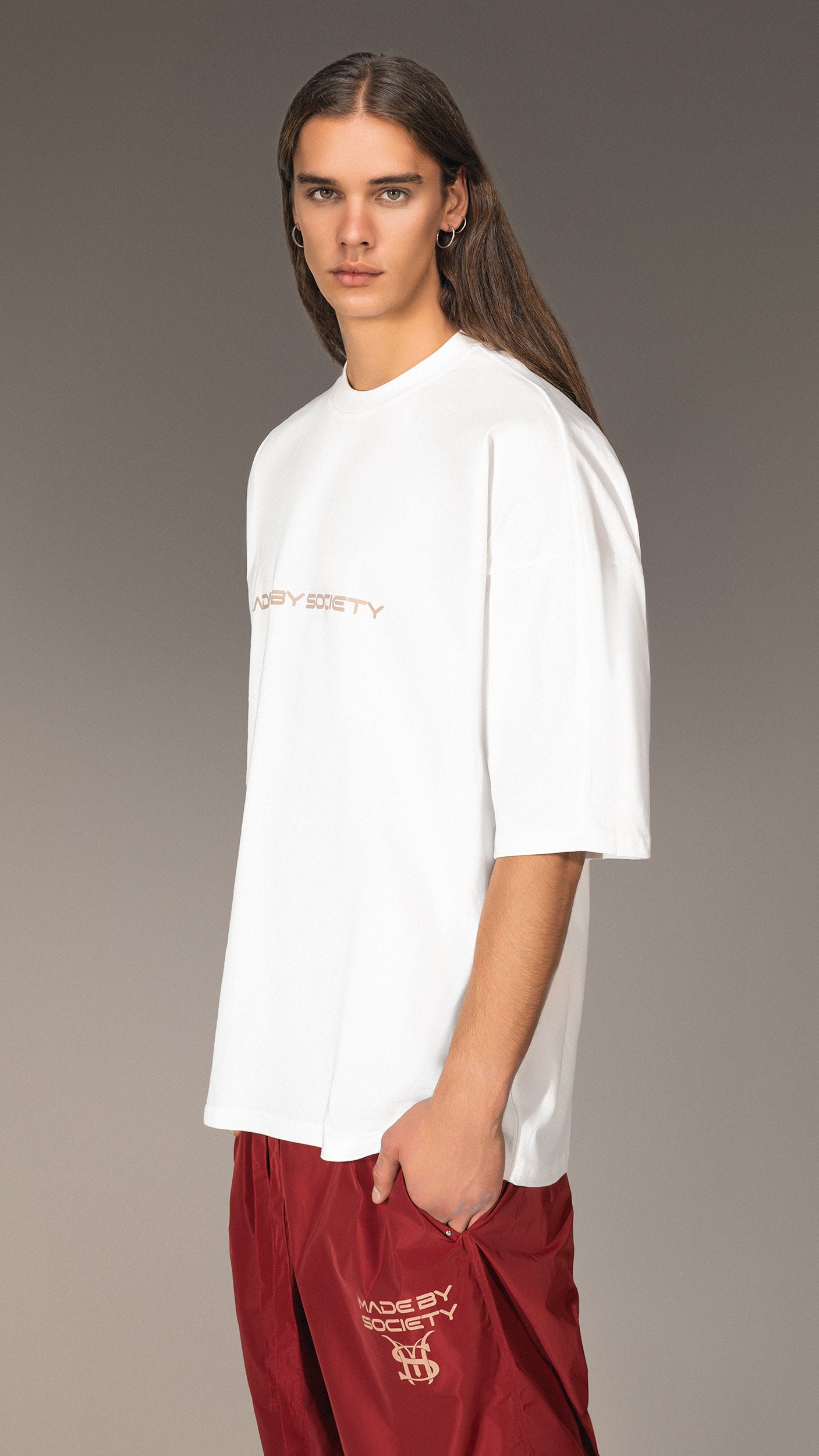 Tricou crop oversized Made by society - T15772