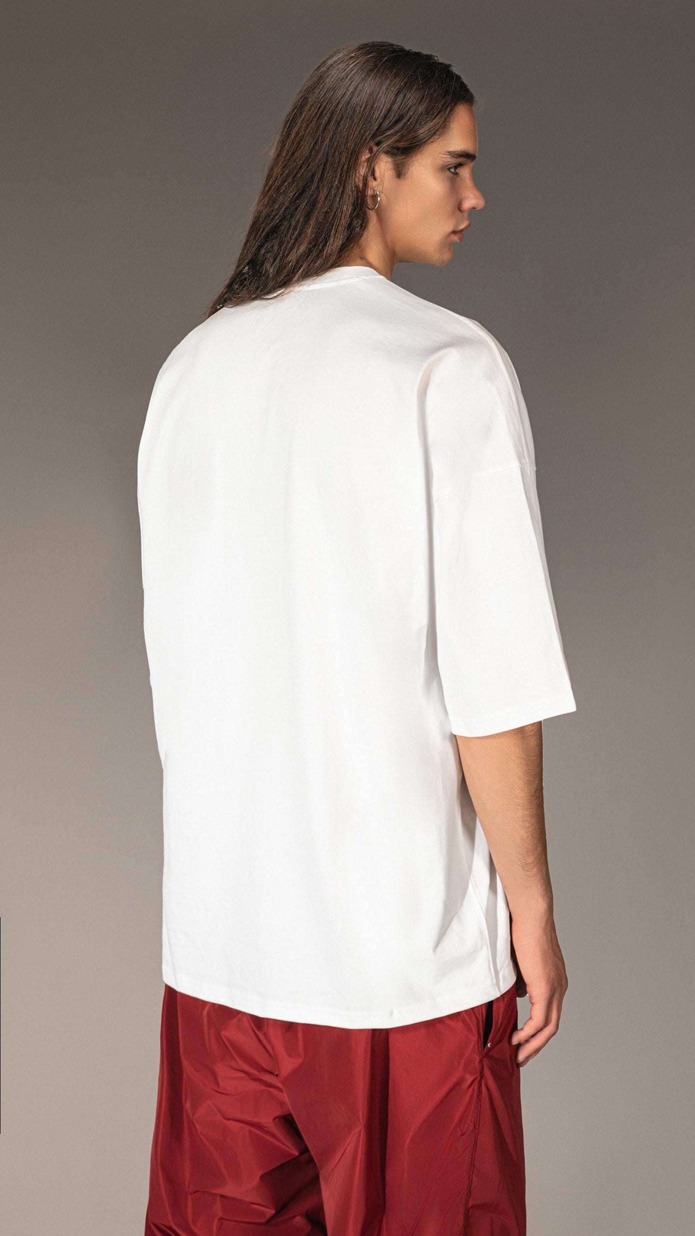 Crop oversized t-shirt "Made by Society" - T15772