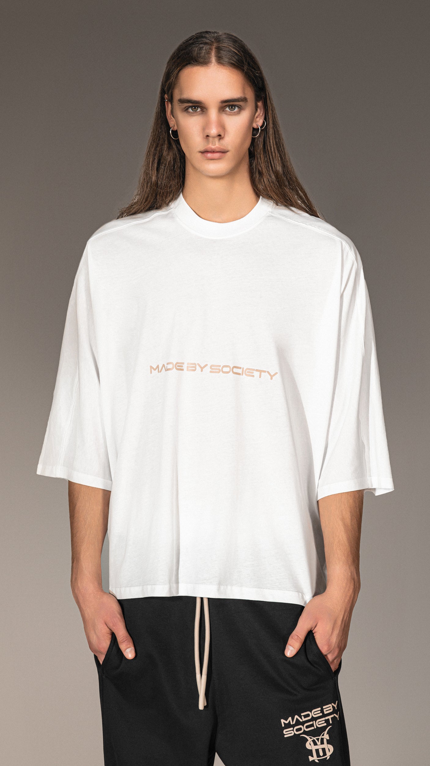 Tricou Oversized "Made By Society" - T15654