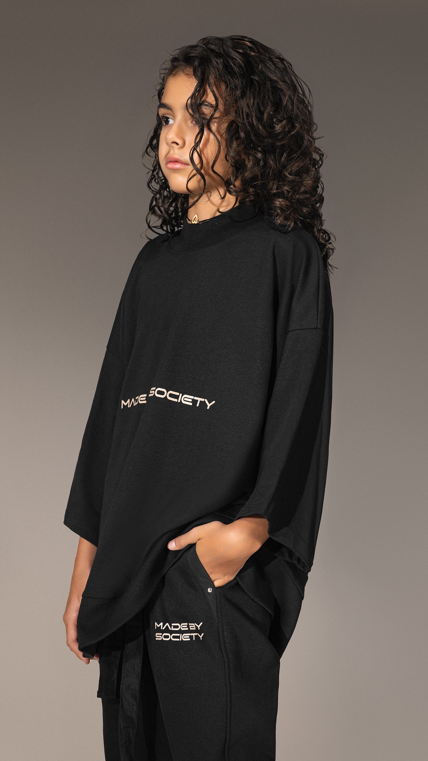 Oversized T-shirt "Made by Society" - T35639