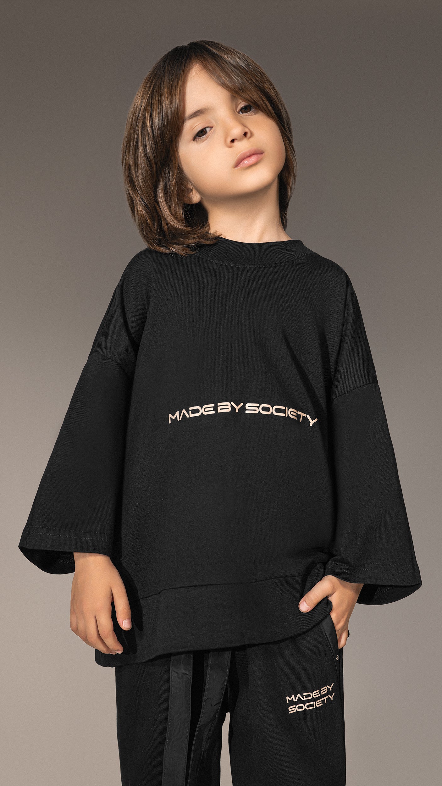 Oversized T-shirt "Made by Society" - T35639