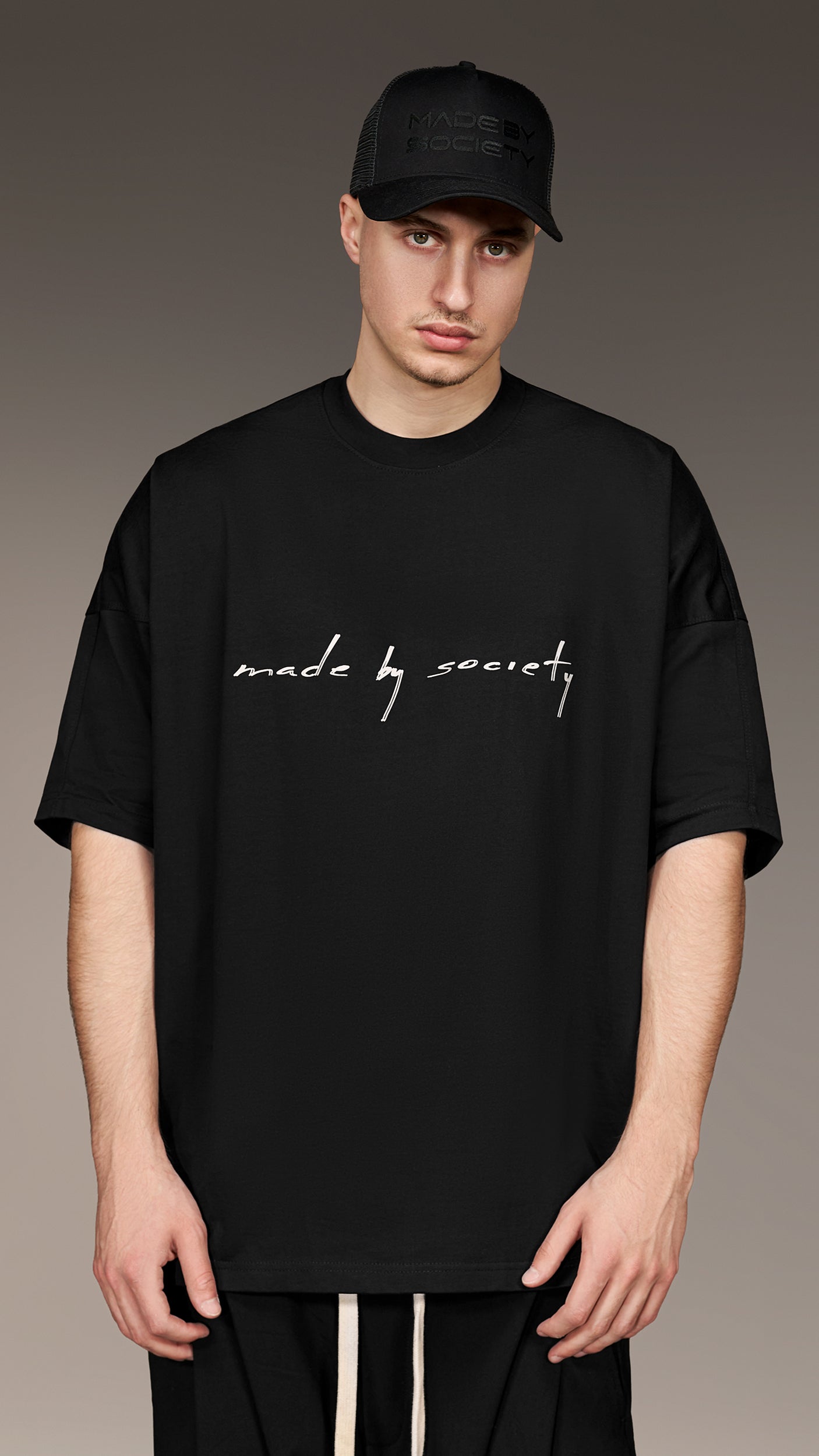 Tricouri barbati Tricou Obsidian Boxy - T17030 - Colectia urbana