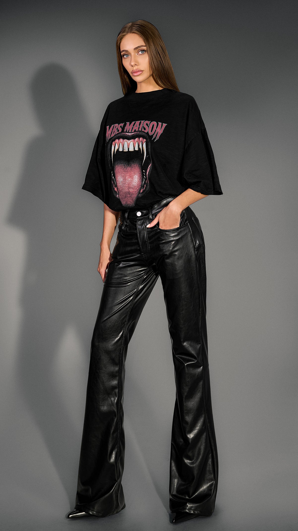 Pantaloni WET BLACK - P27586