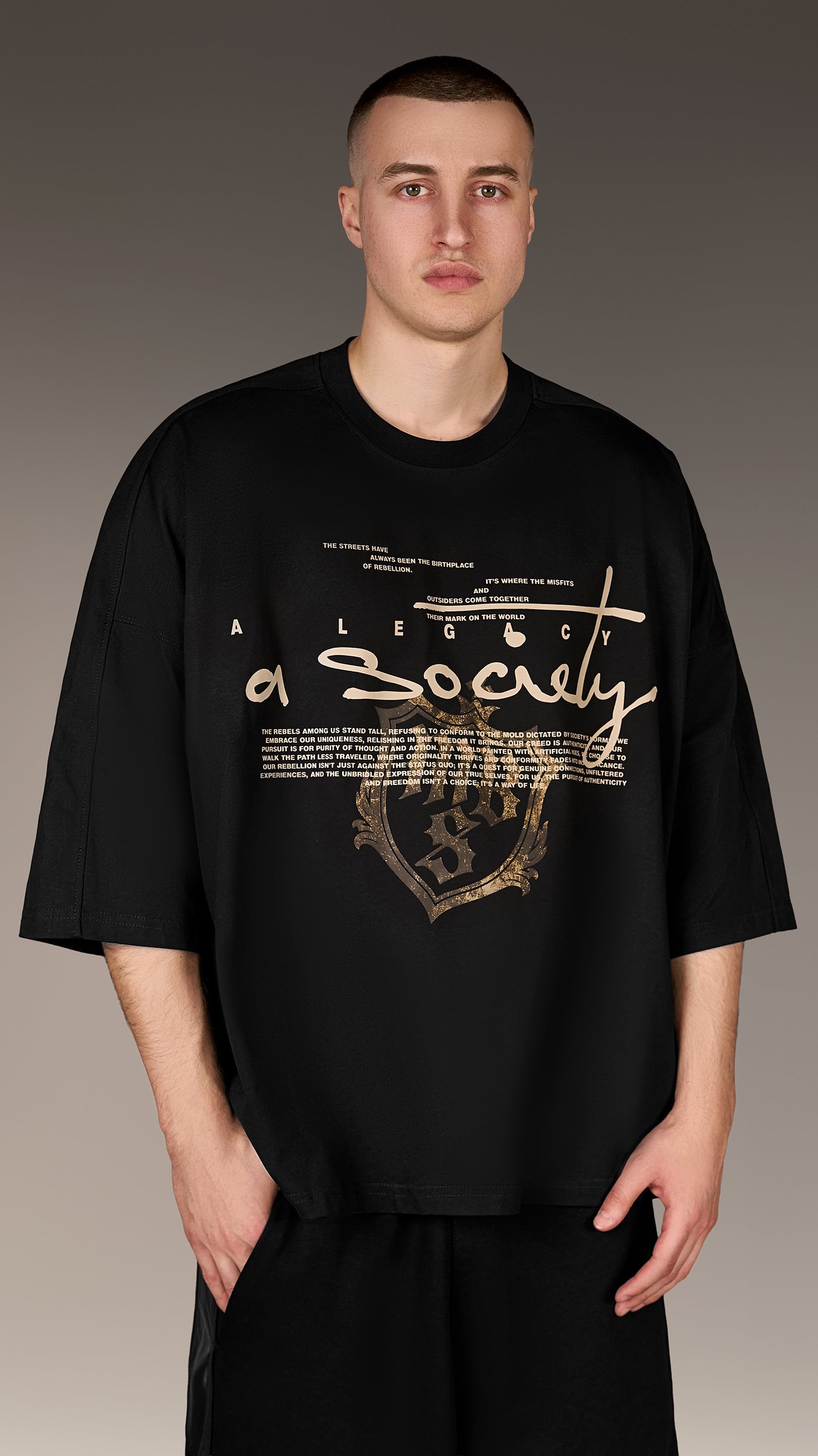 Tricouri barbati Tricou Linear Boxy - T17103 - Colectia urbana