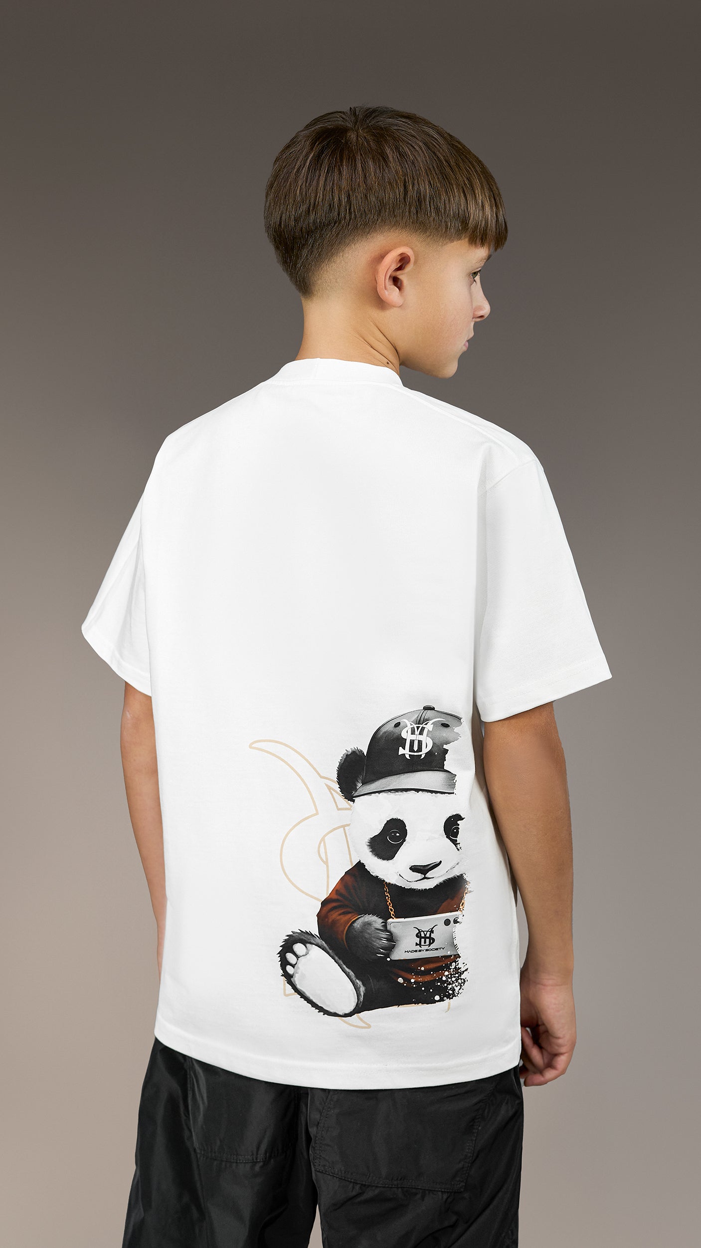 Oversized T-Shirt "Made by Society" Panda - T35946