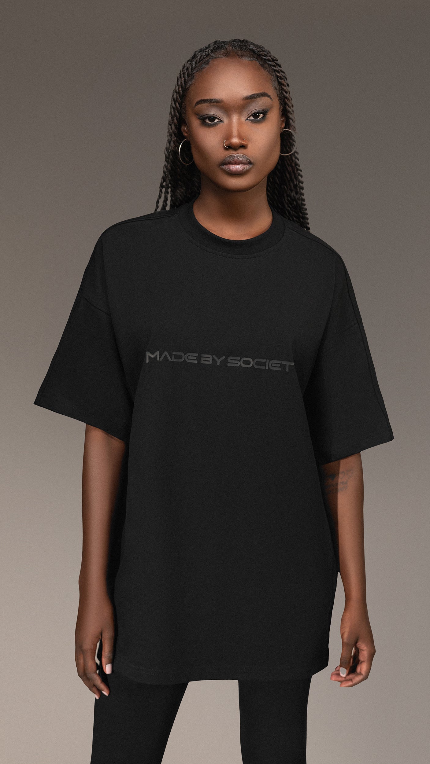 Oversized T-shirt "Made by Society" - T25792