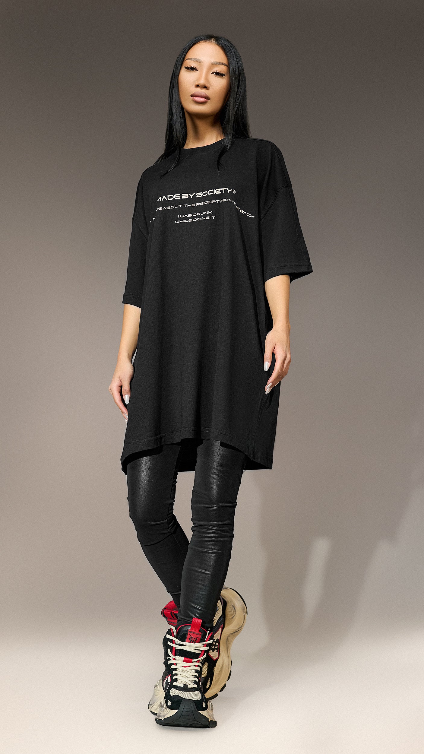 Oversized T-shirt "Lifestyle Receipt" - T25853