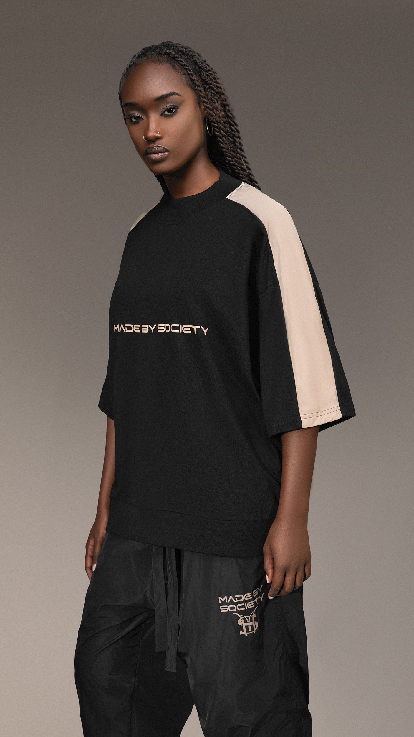 Oversized T-shirt Made by Society - T25631