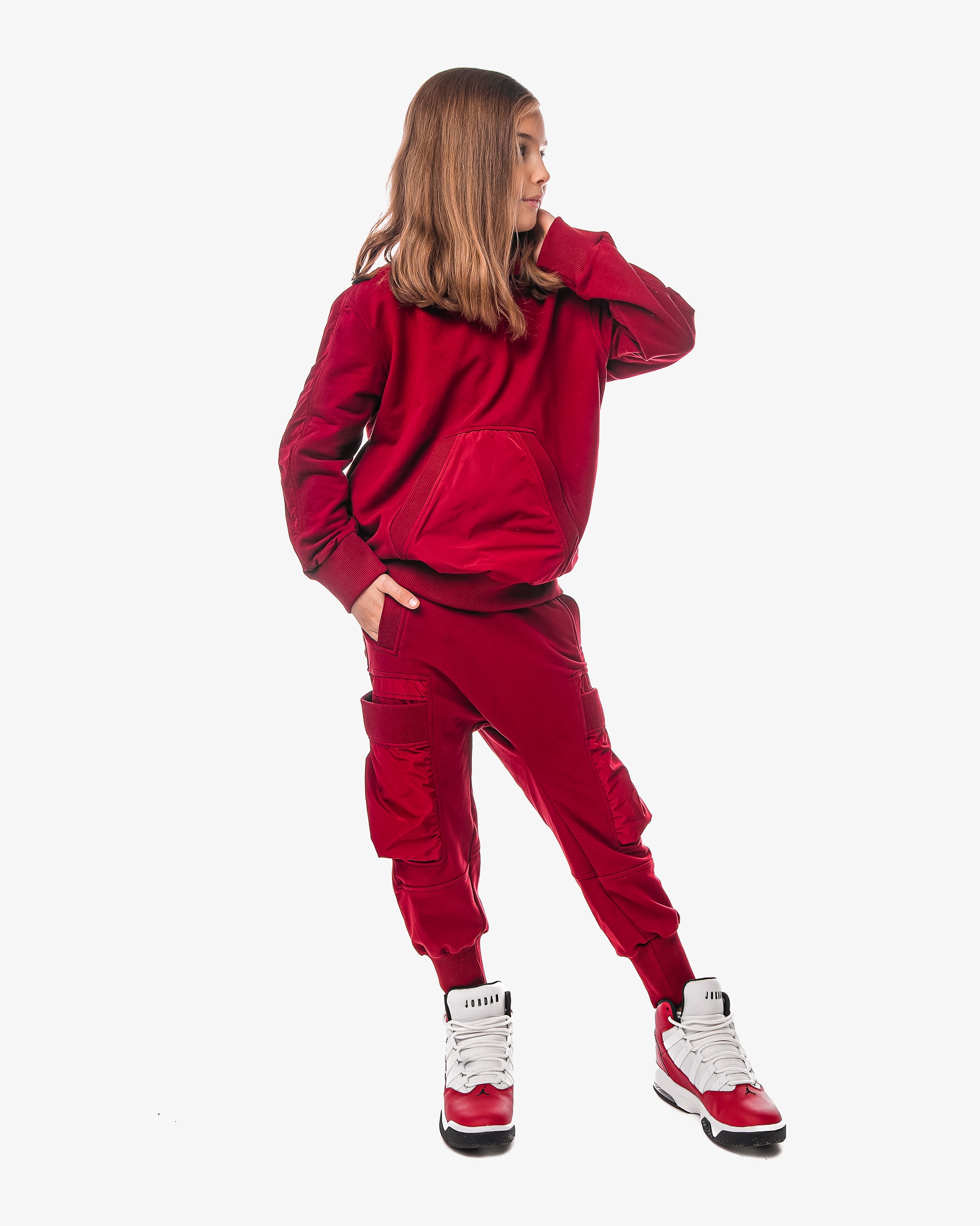 Burgundy hoodie - H32052