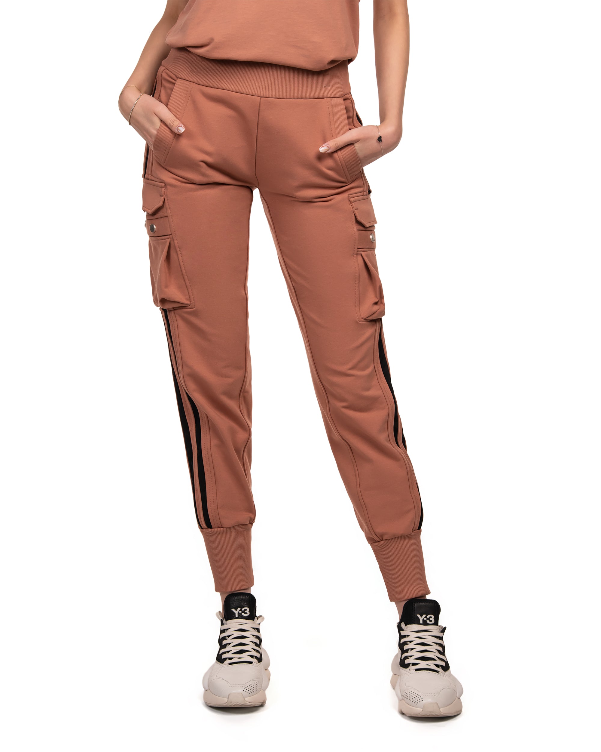 Vertical lines cargo pants - P23108