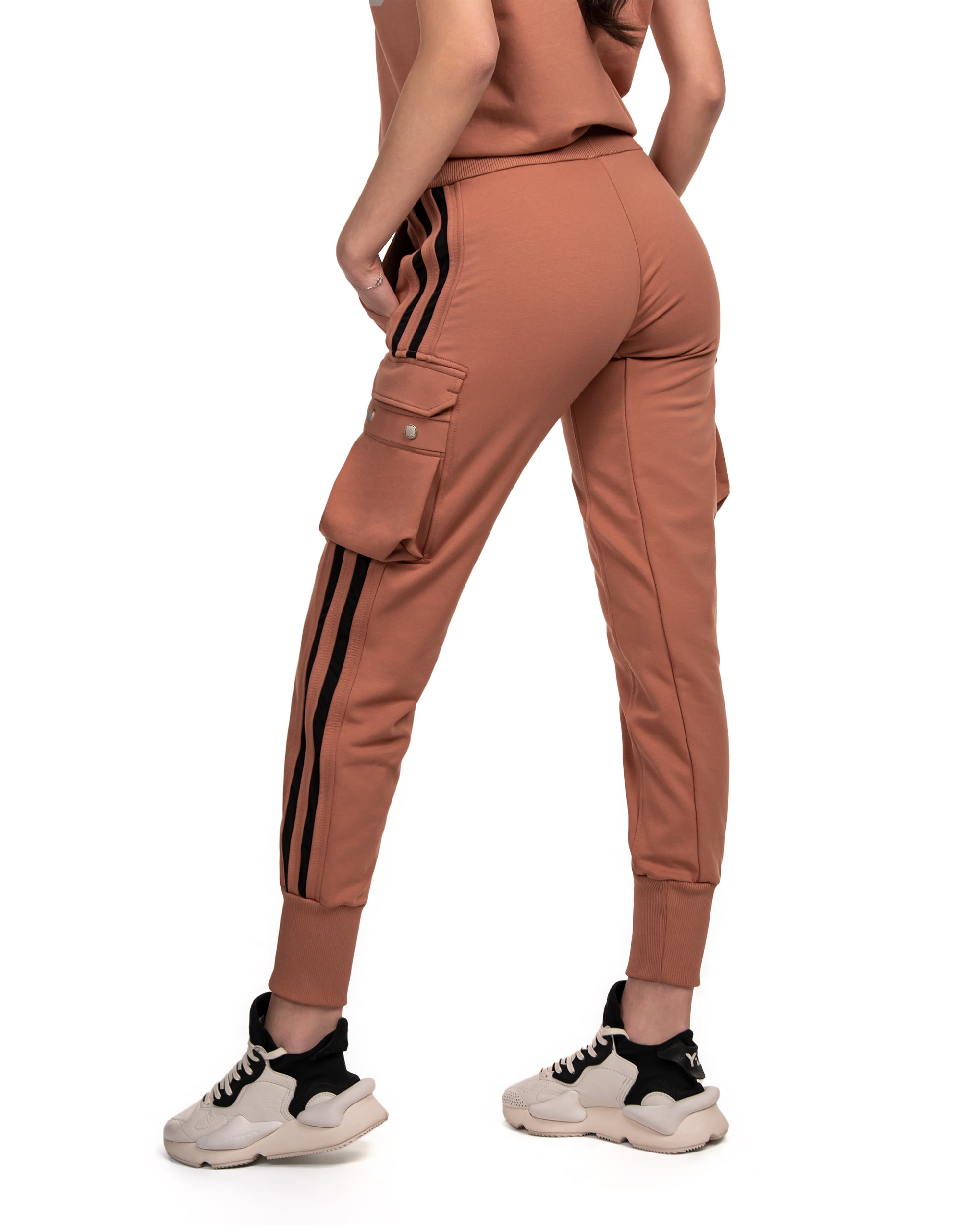 Vertical lines cargo pants - P23108