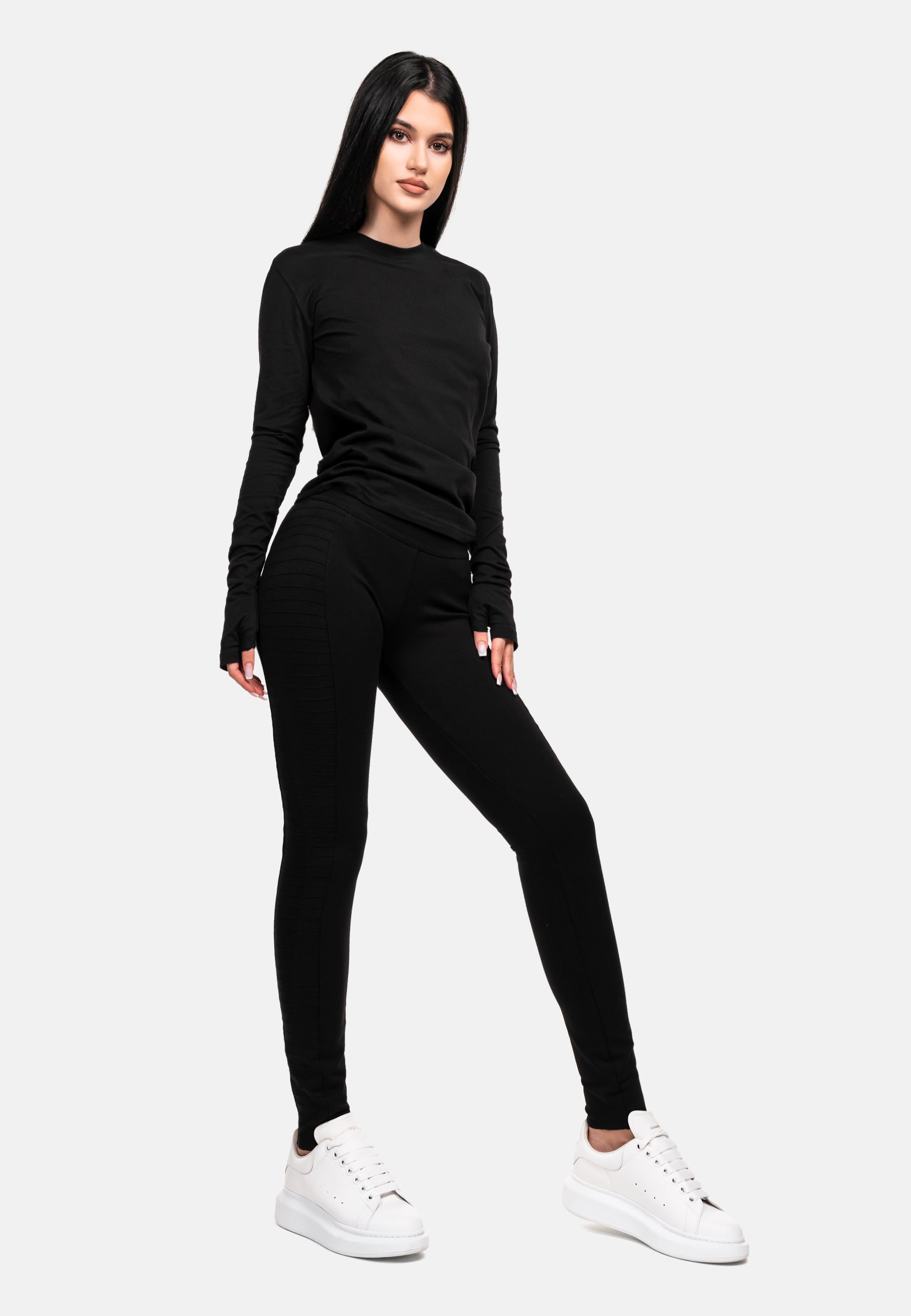 Ribbed leggings pants - P23039