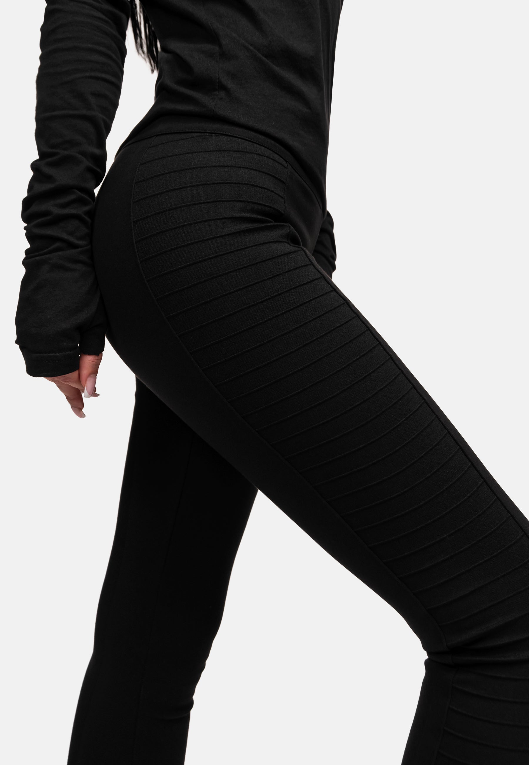 Ribbed leggings pants - P23039