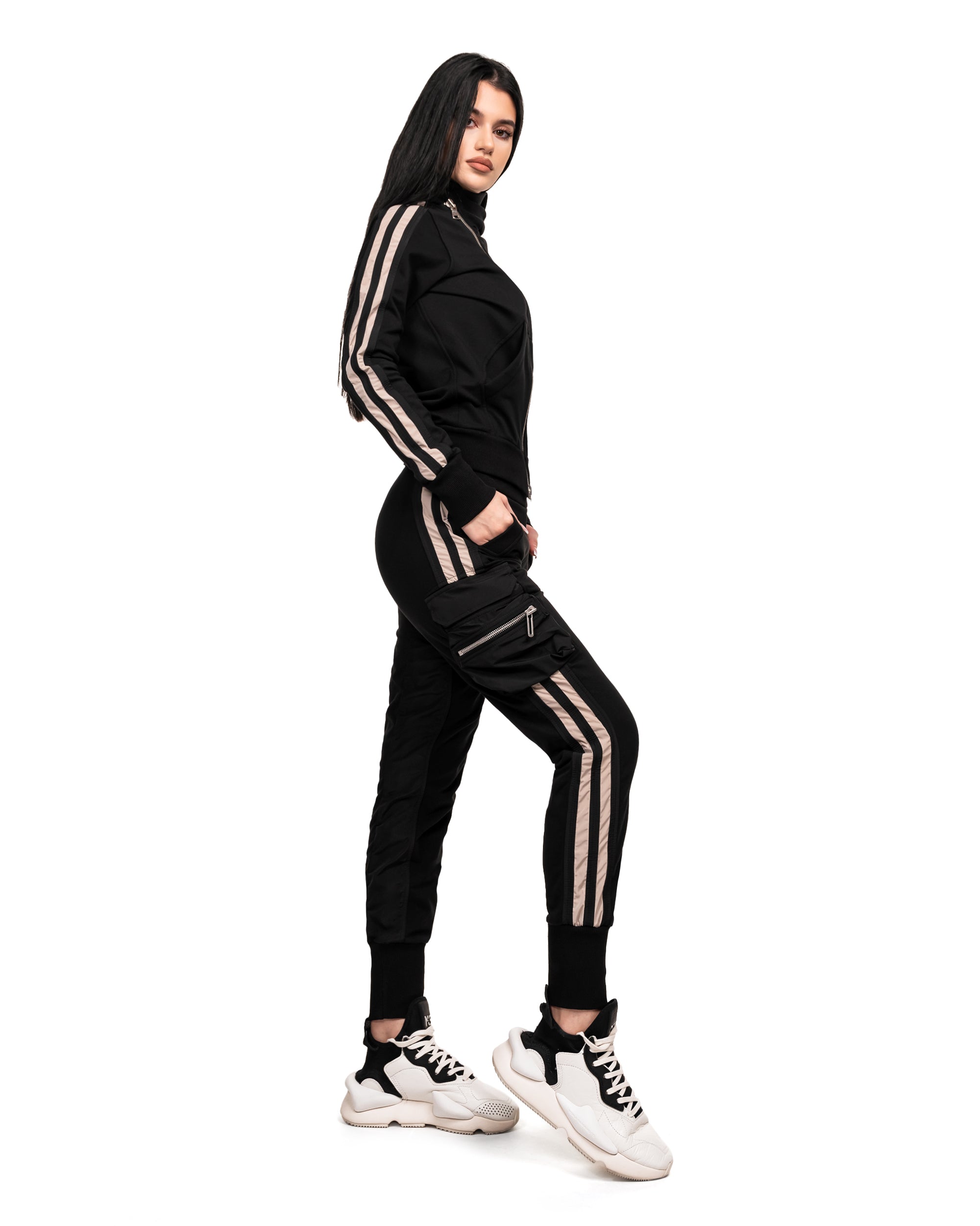 Vertical lines cargo pants - P22981